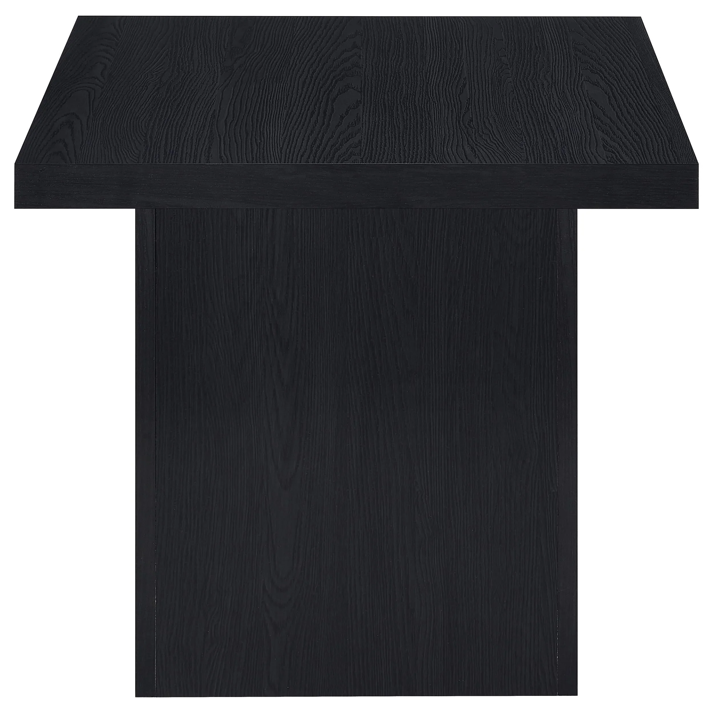 Devar Black 3-Piece Square Cocktail Coffee End Table Set - Image 7