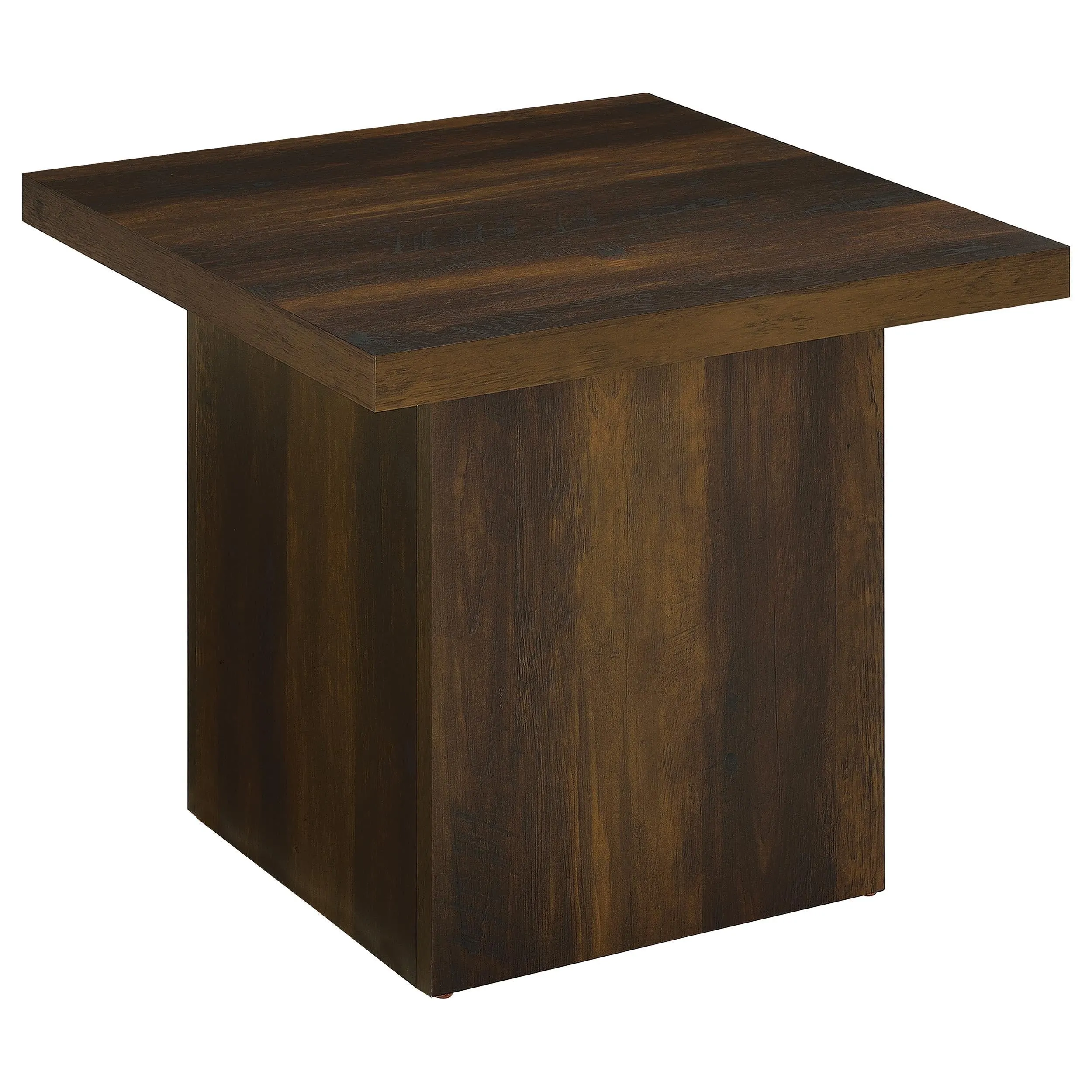Devar Dark Pine Square Engineered Wood Side End Table - Image 2
