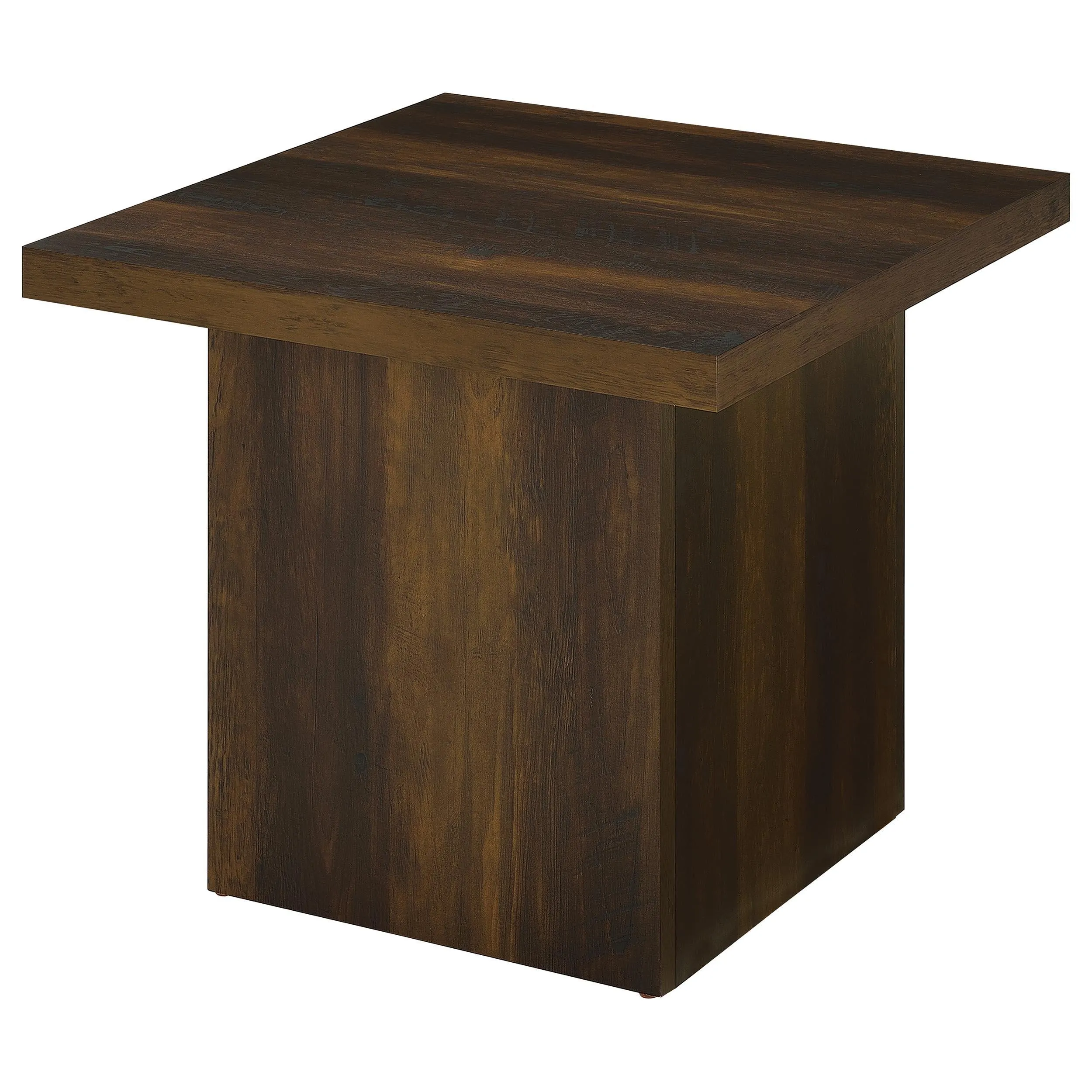 Devar Dark Pine Square Engineered Wood Side End Table - Image 4