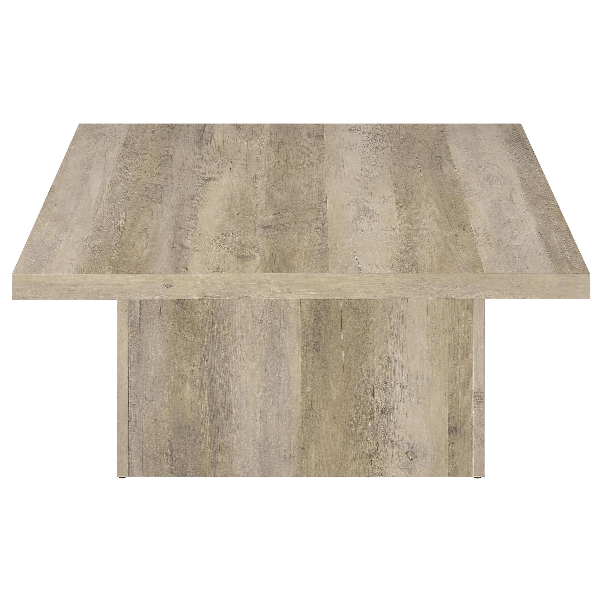 Devar Distressed Pine Square Engineered Wood Coffee Table - Image 5