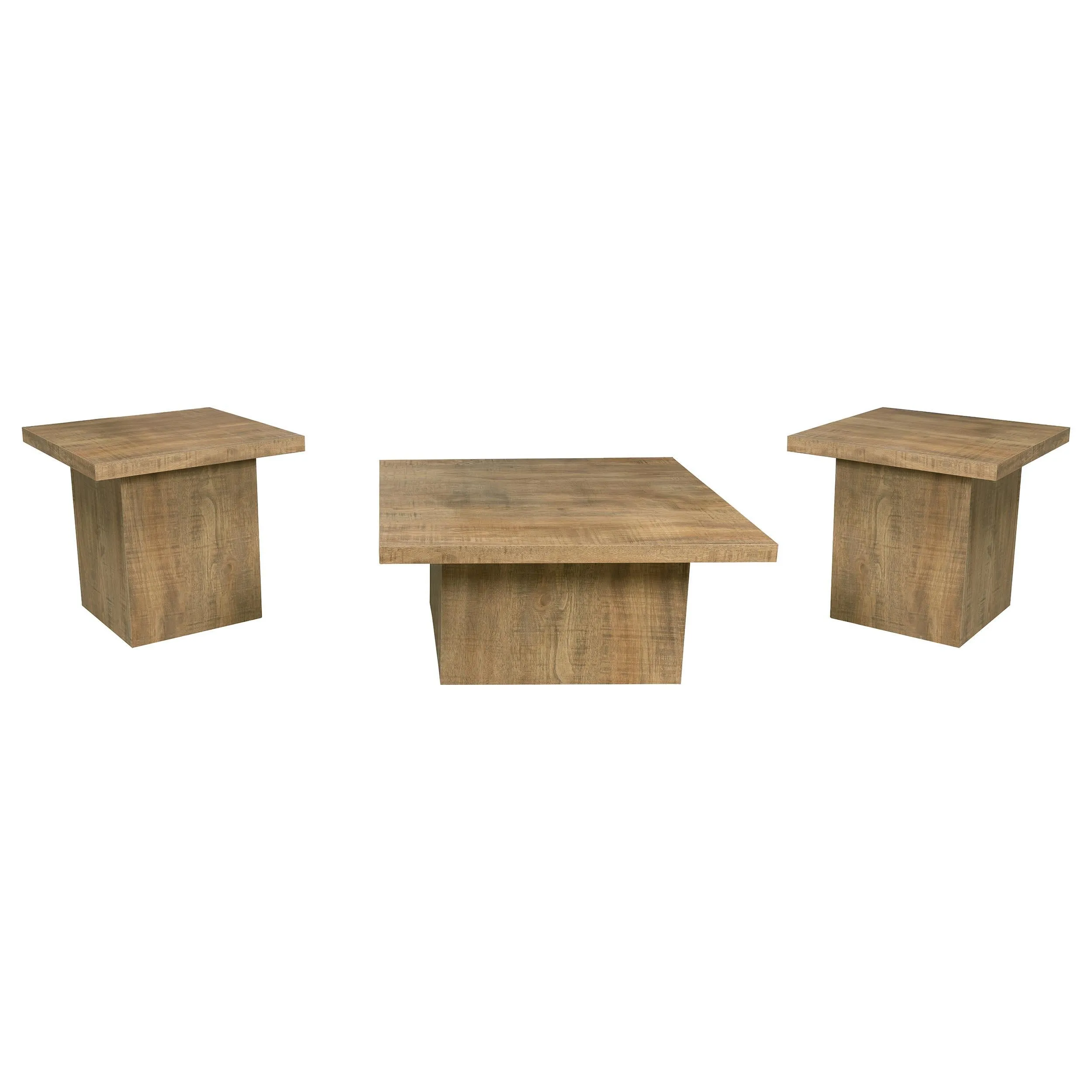 Devar Mango 3-Piece Square Coffee and End Table Set - Image 2
