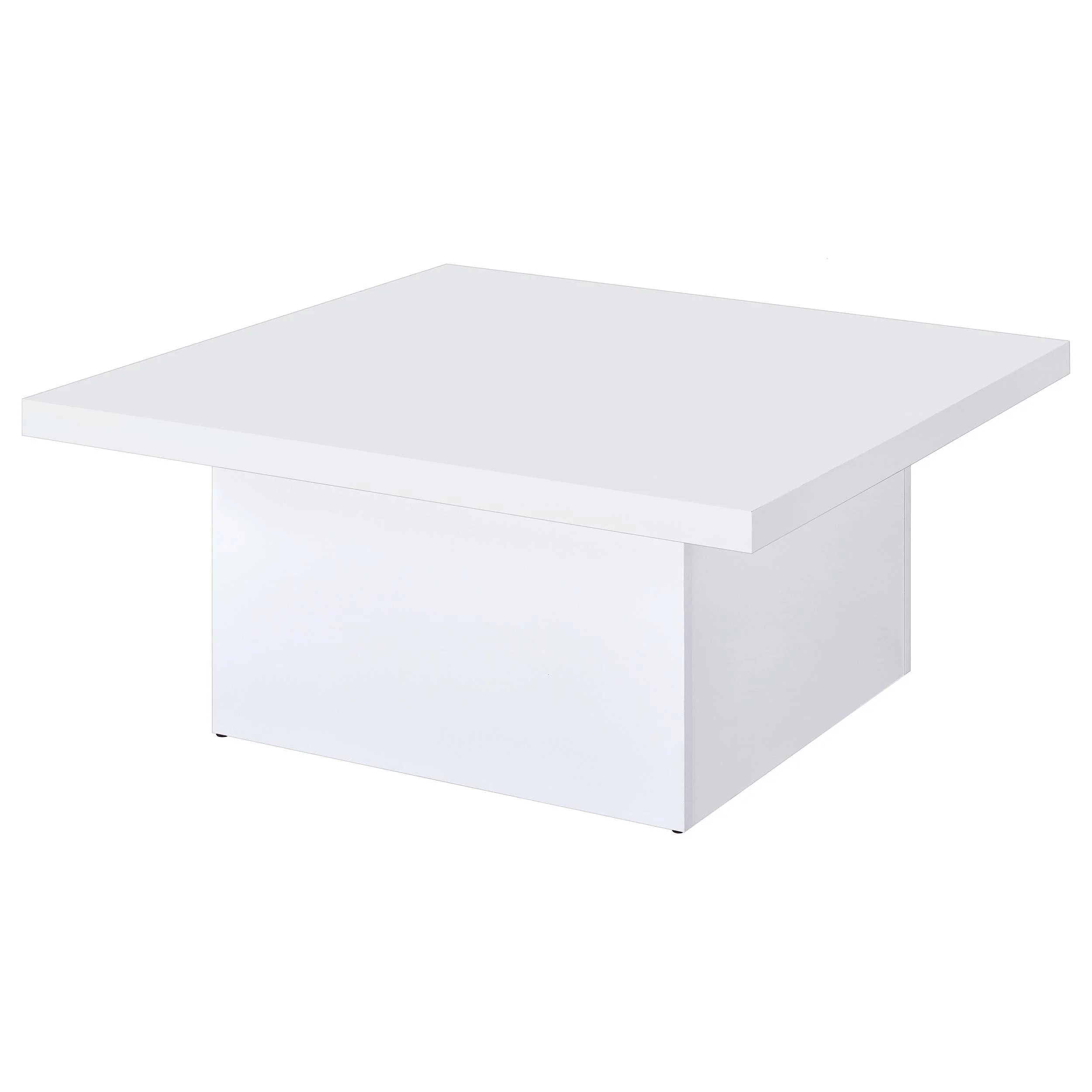Devar White High Gloss 3-Piece Square Coffee End Table Set - Image 10