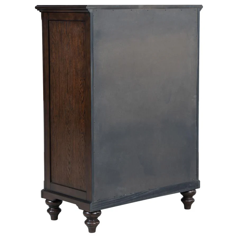 Devon Wine Red and Dark Oak 5-piece Queen Bedroom Set - Image 12