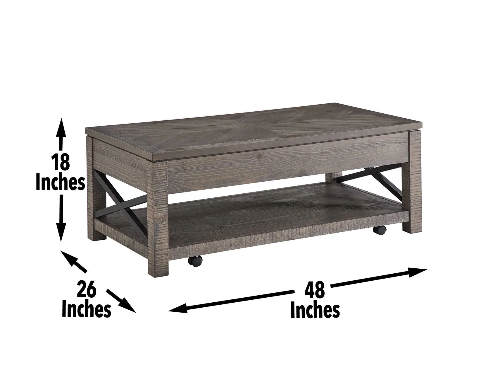 Dexter Castered Lift-Top Cocktail Table - Image 4