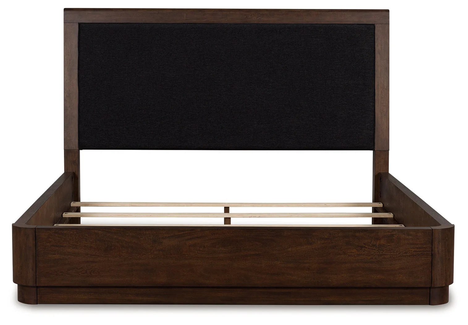 Dilenno Dark Brown Queen Panel Bed with USB Ports - Image 3