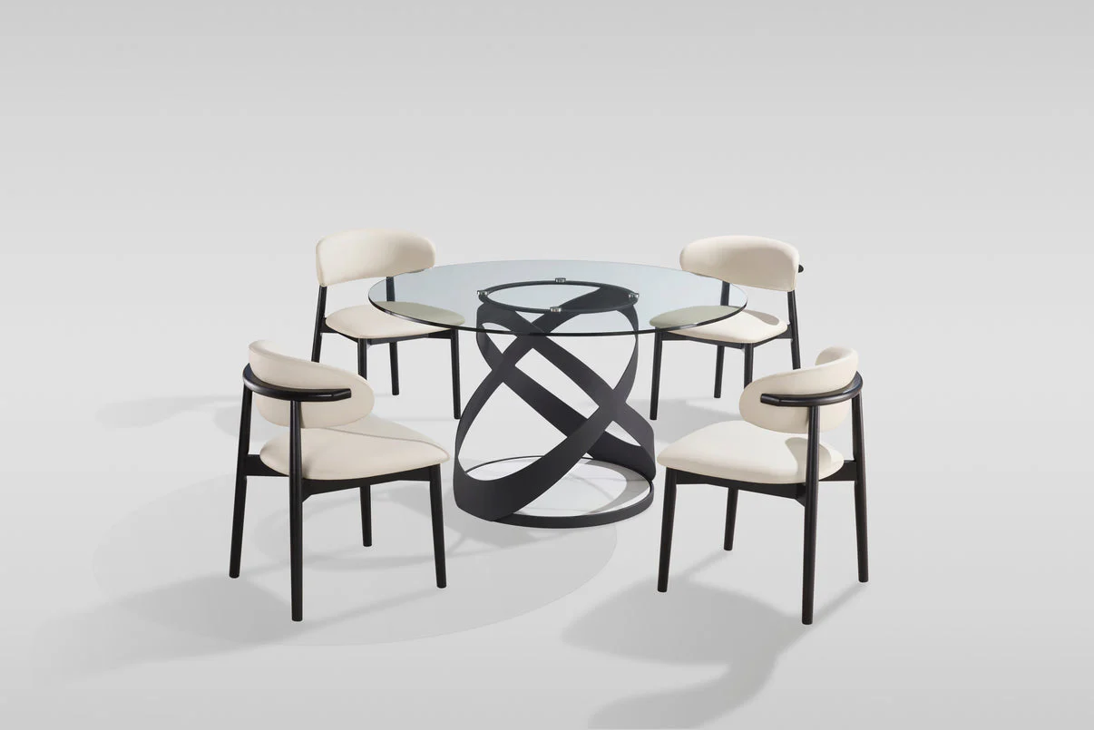Dimi (Clear Glass/Black) Dining Room Set - Image 2