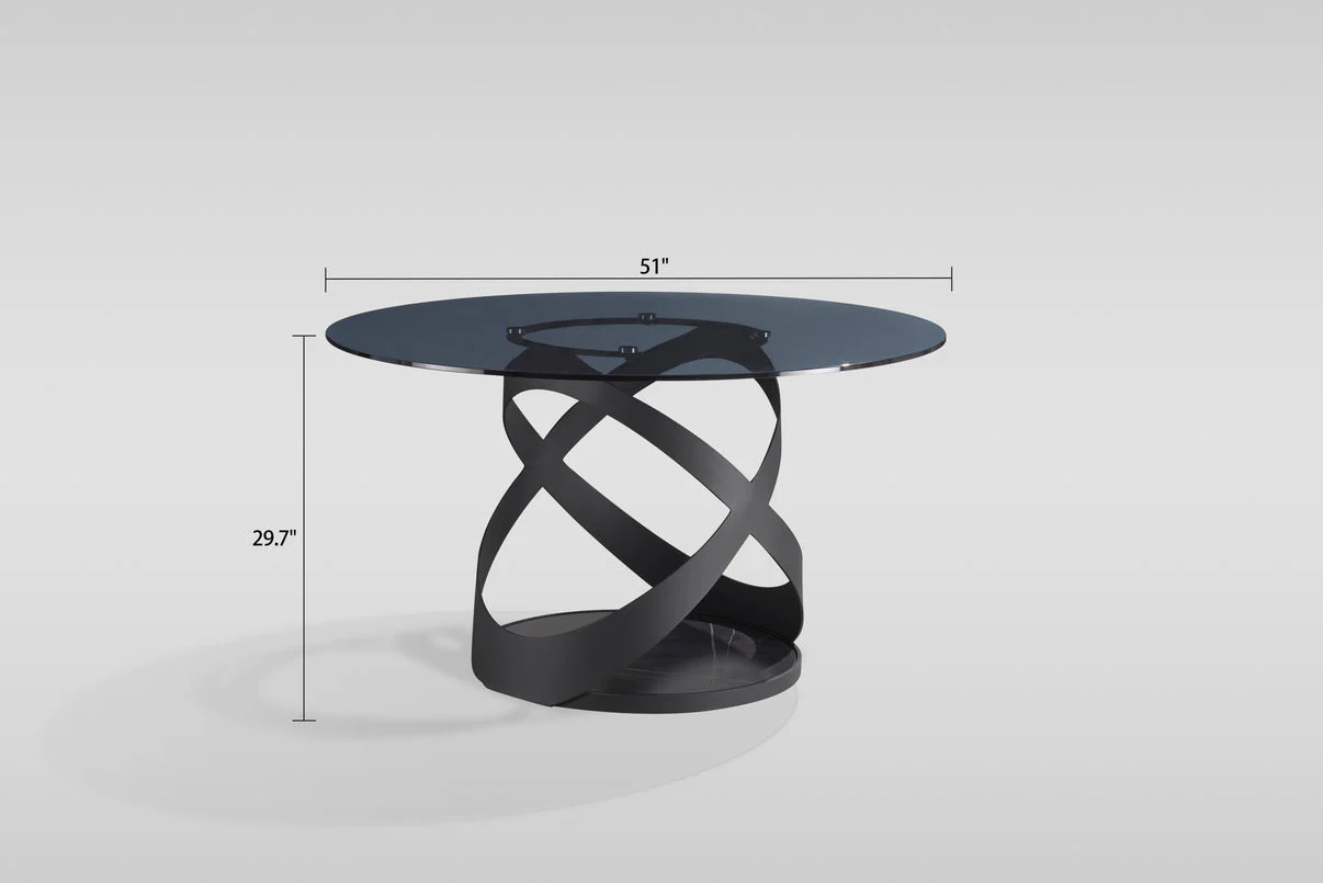 Dimi (Smoke Glass/Black) Dining Room Set - Image 11