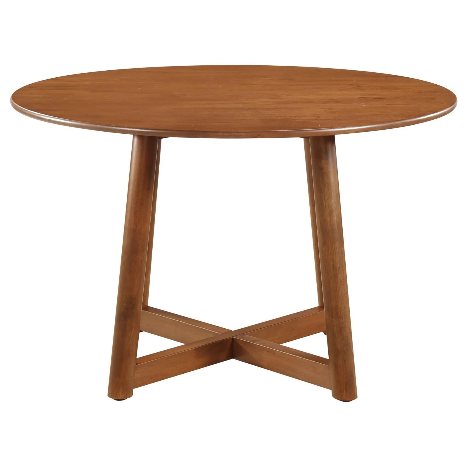 Dinah Walnut 5-Piece Round Solid Wood Dining Set - Image 3