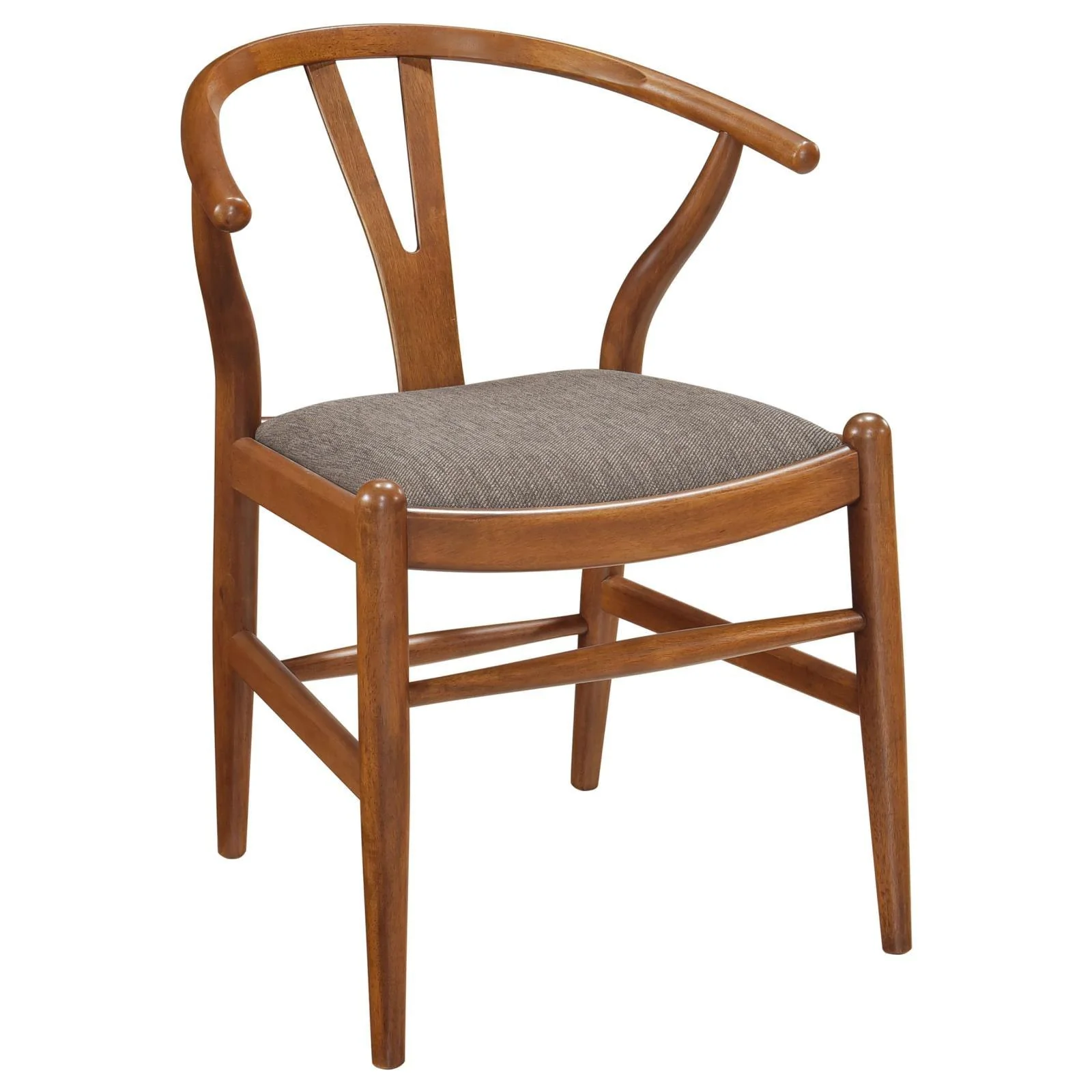Dinah Walnut 5-Piece Round Solid Wood Dining Set - Image 5