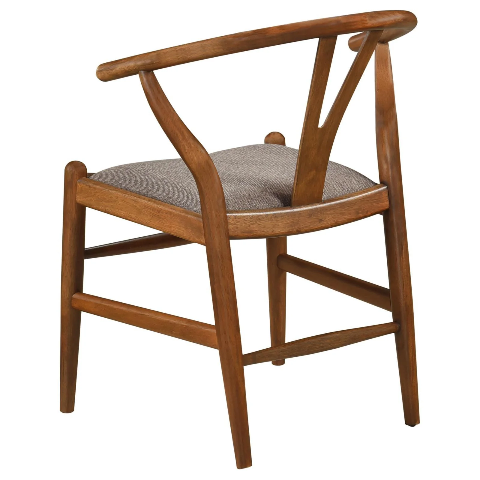 Dinah Walnut 5-Piece Round Solid Wood Dining Set - Image 7