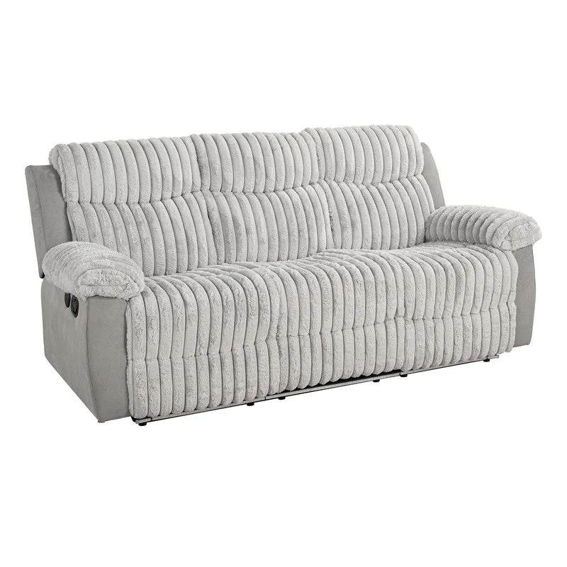 Dionysus Gray Manual Reclining Sofa & Loveseat - Image 3