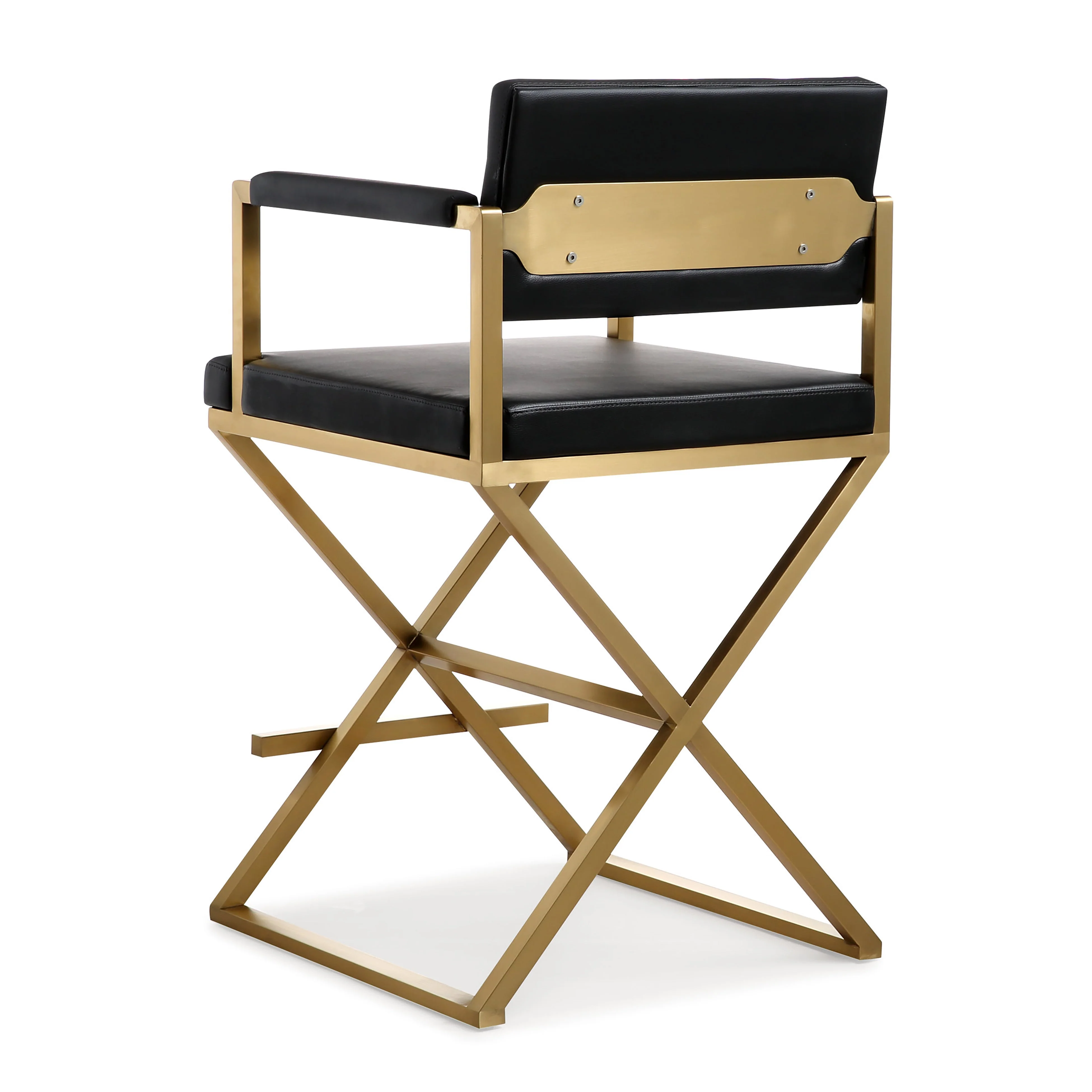 Director Performance Vegan Leather Stool with Gold Base - Image 13