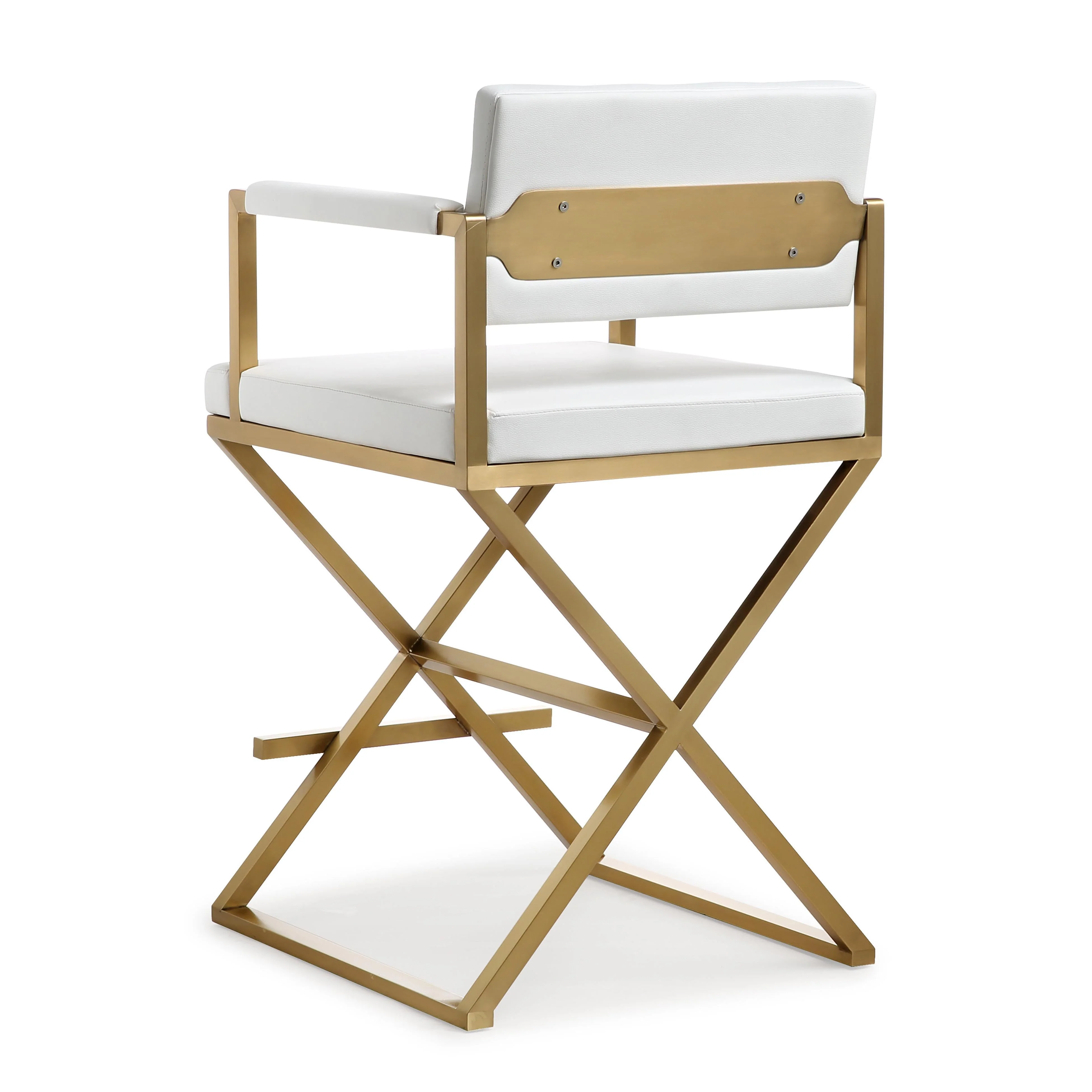 Director Performance Vegan Leather Stool with Gold Base - Image 31