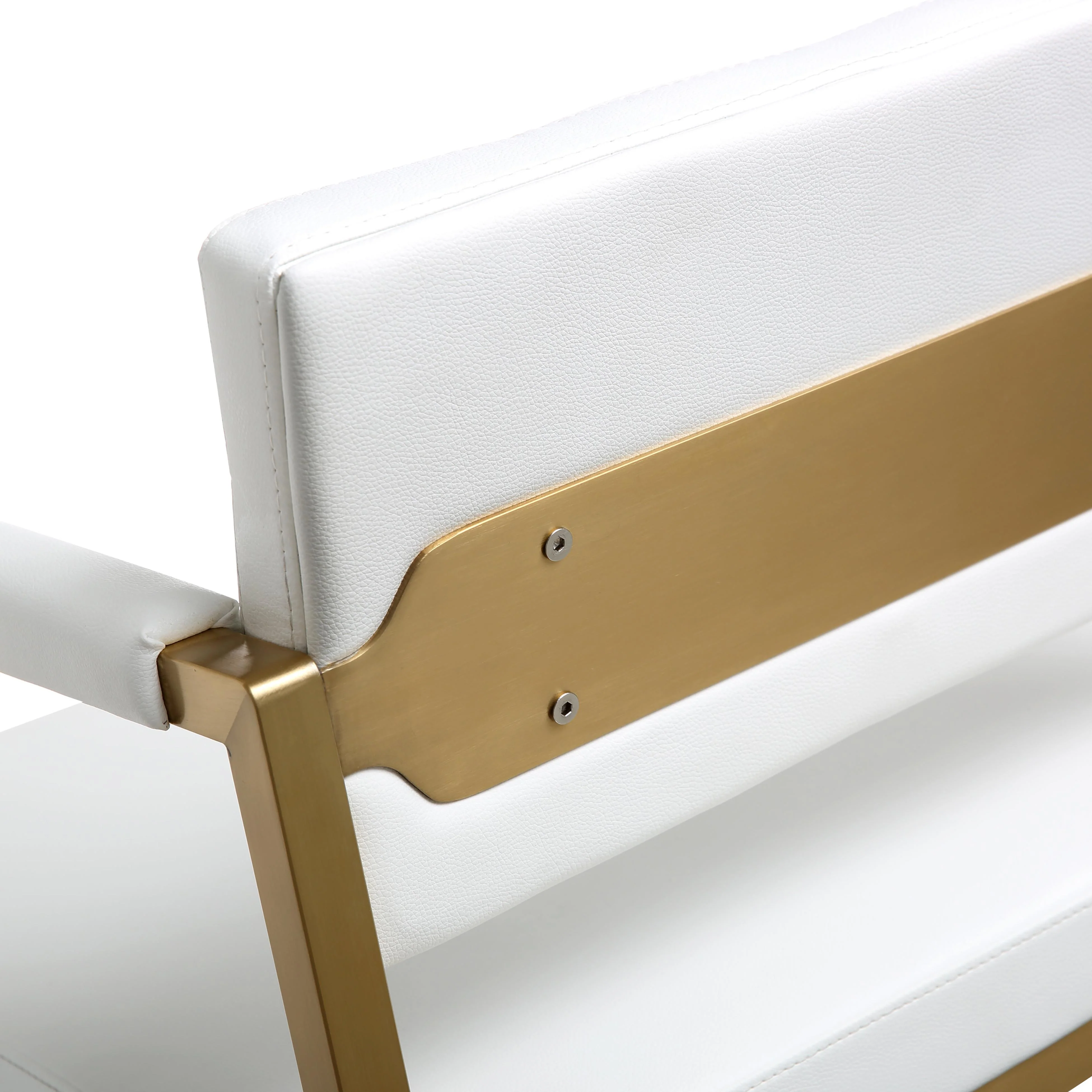 Director Performance Vegan Leather Stool with Gold Base - Image 33