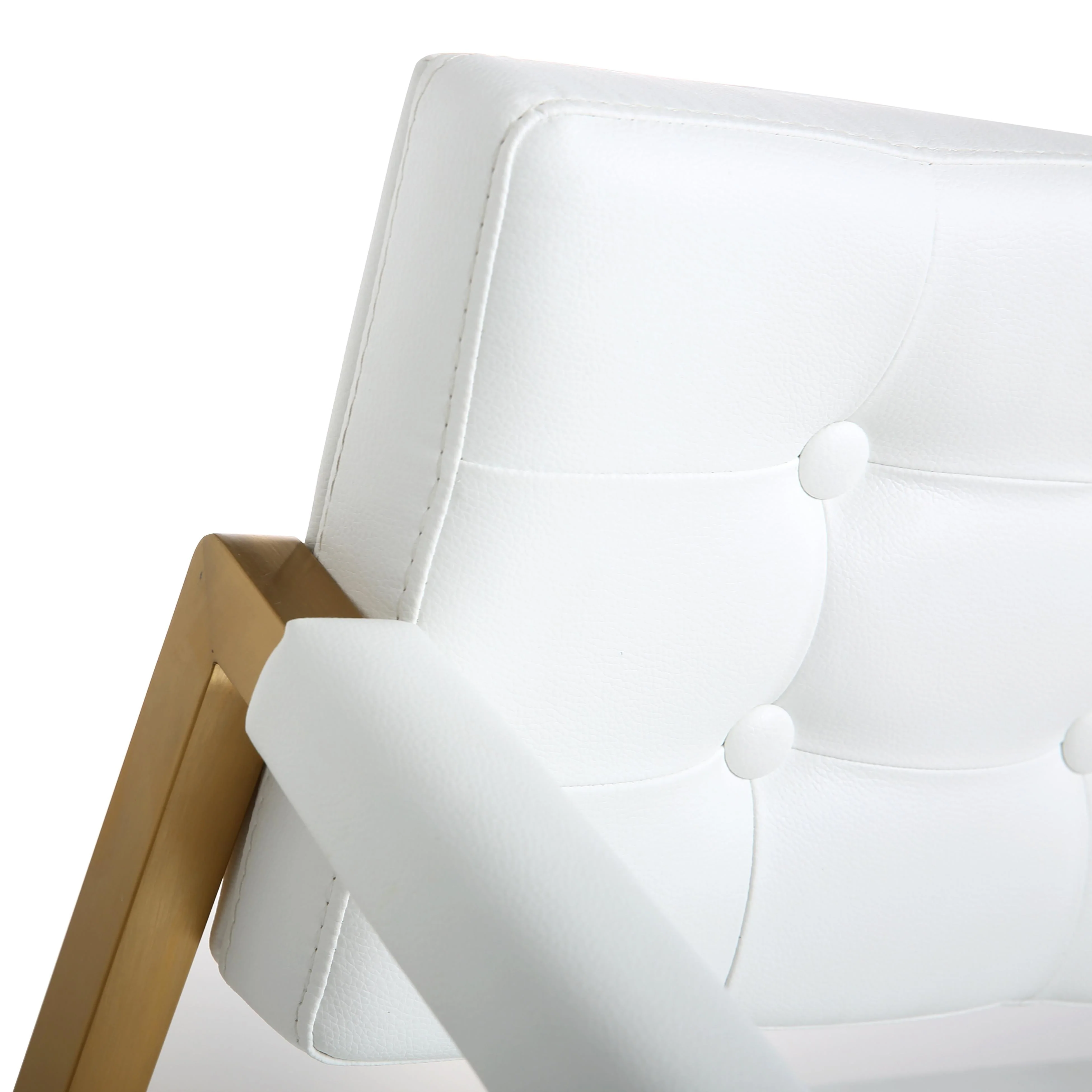 Director Performance Vegan Leather Stool with Gold Base - Image 34