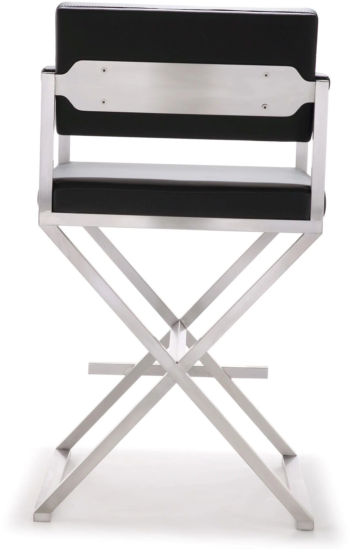 Director Performance Vegan Leather Stool with Silver Base - Image 32