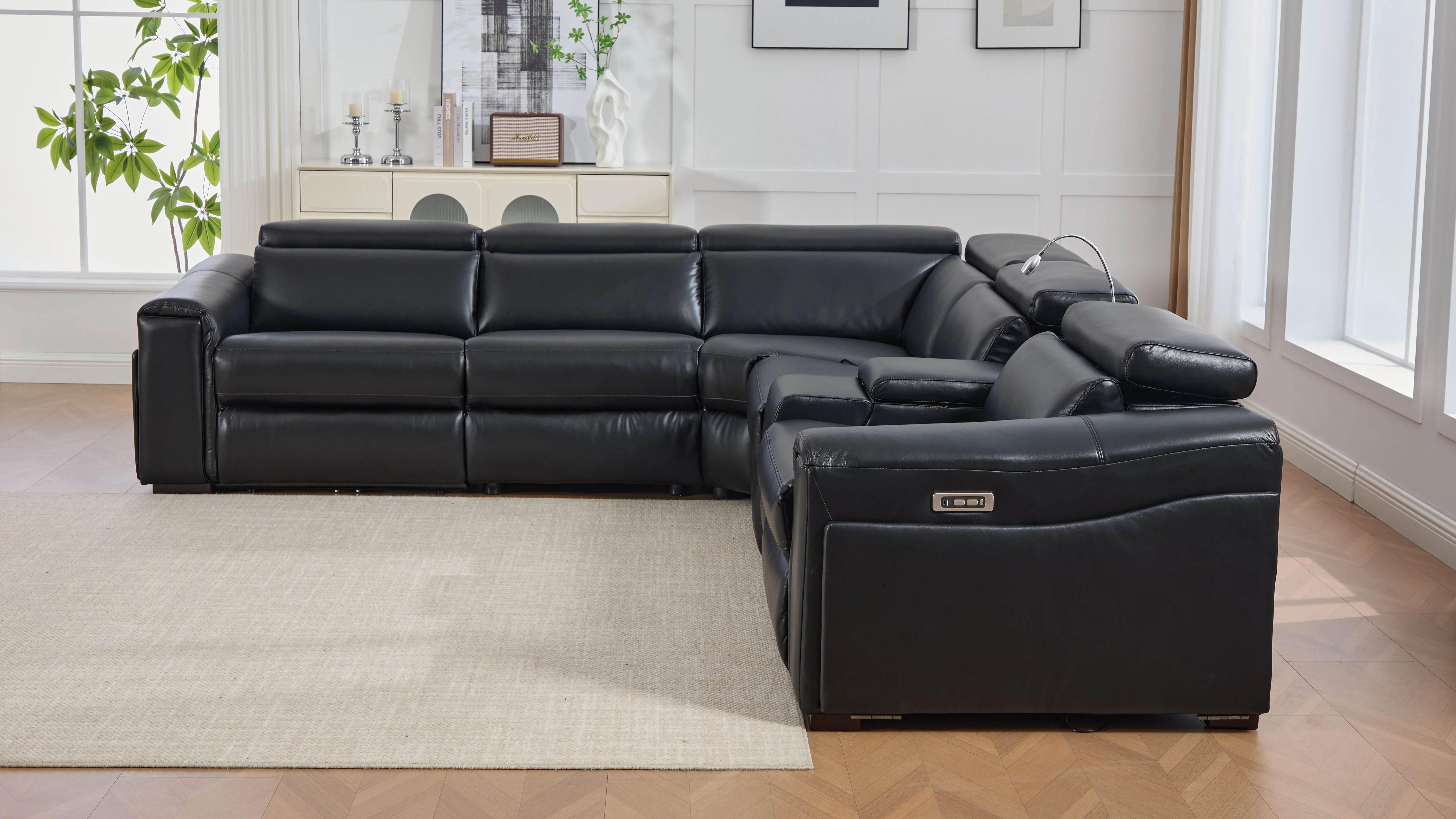 Divani Black 7-Piece Power Reclining Sectional - Image 10