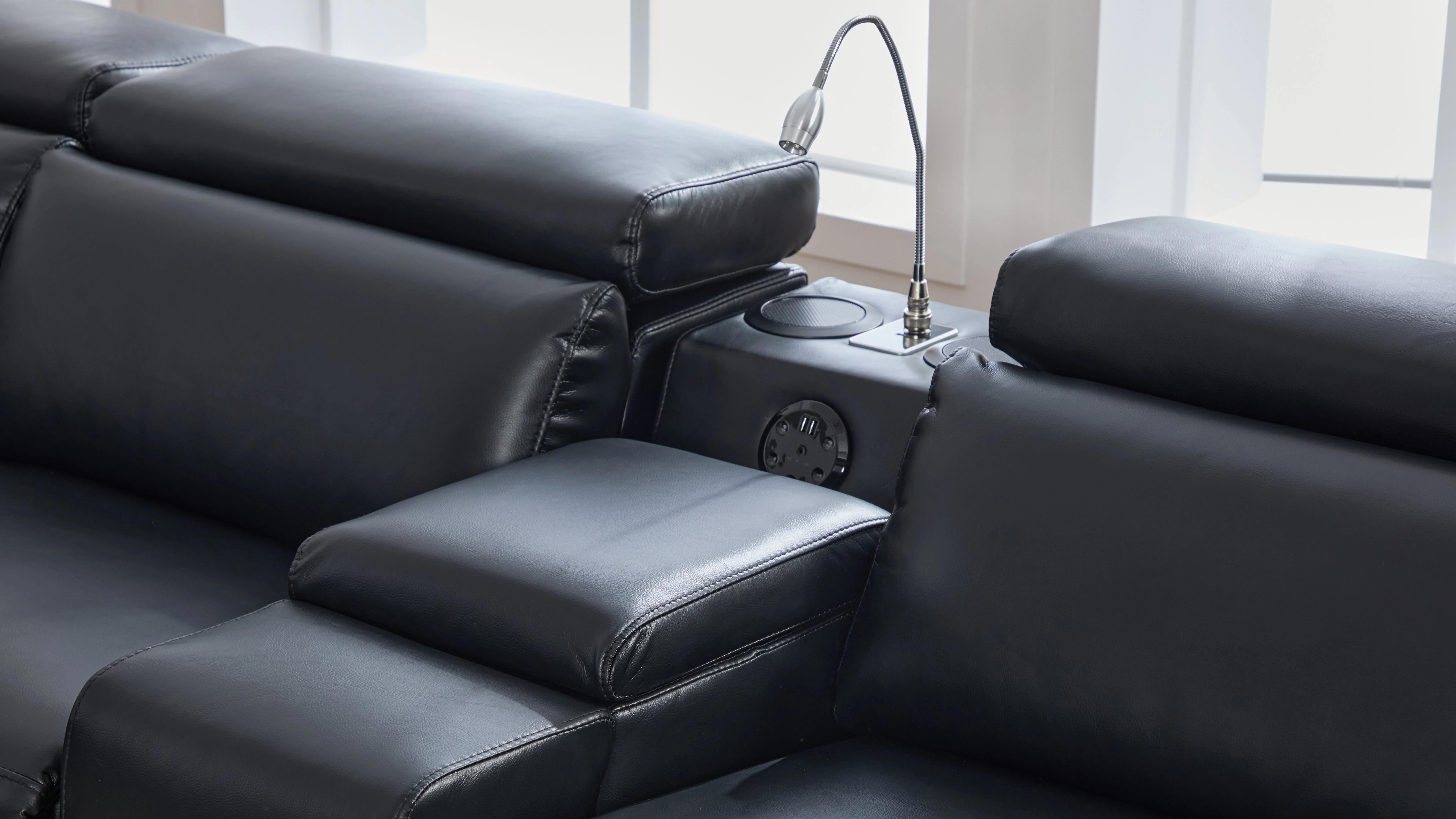 Divani Black 7-Piece Power Reclining Sectional - Image 14
