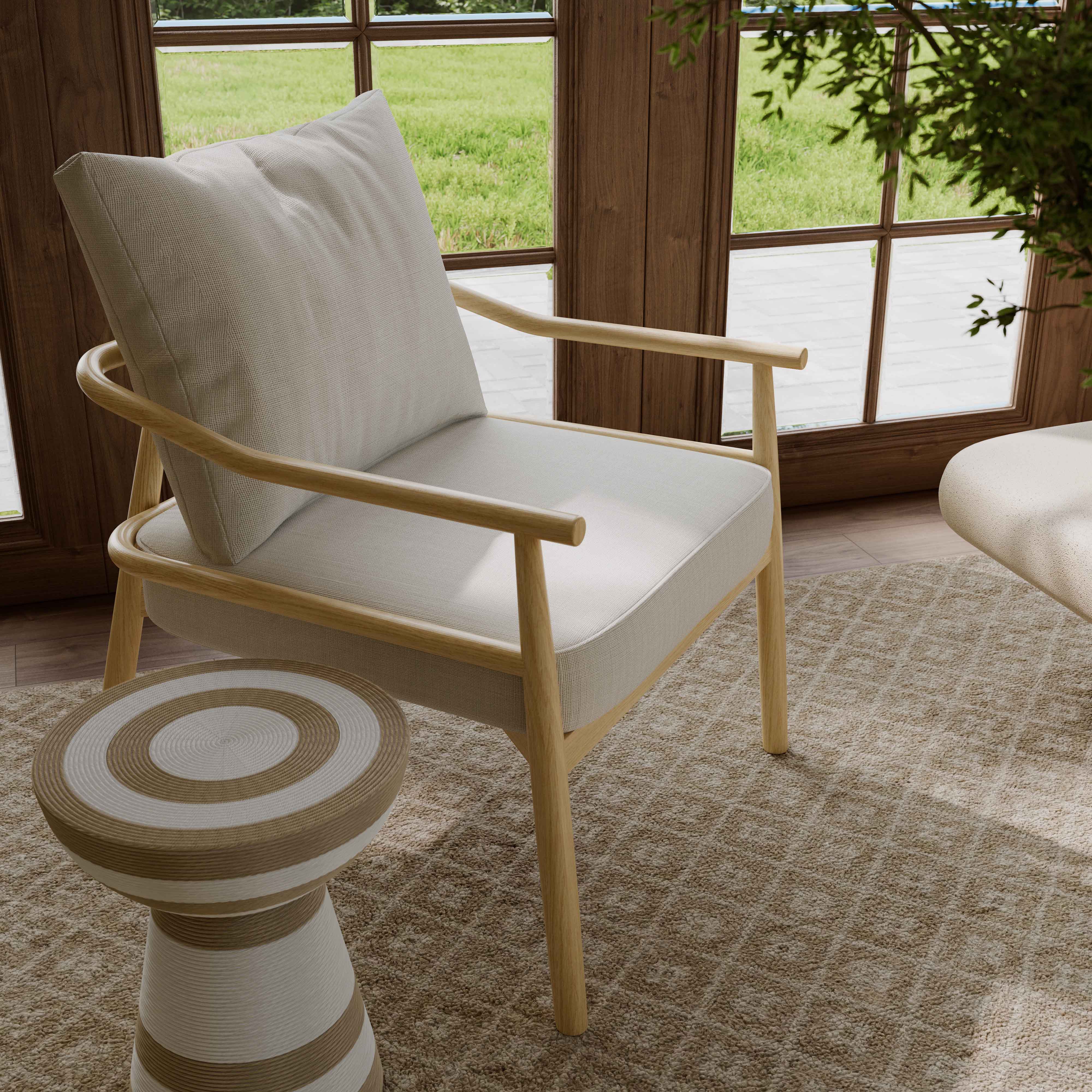 Dixie Chenille Velvet Accent Chair - Image 2