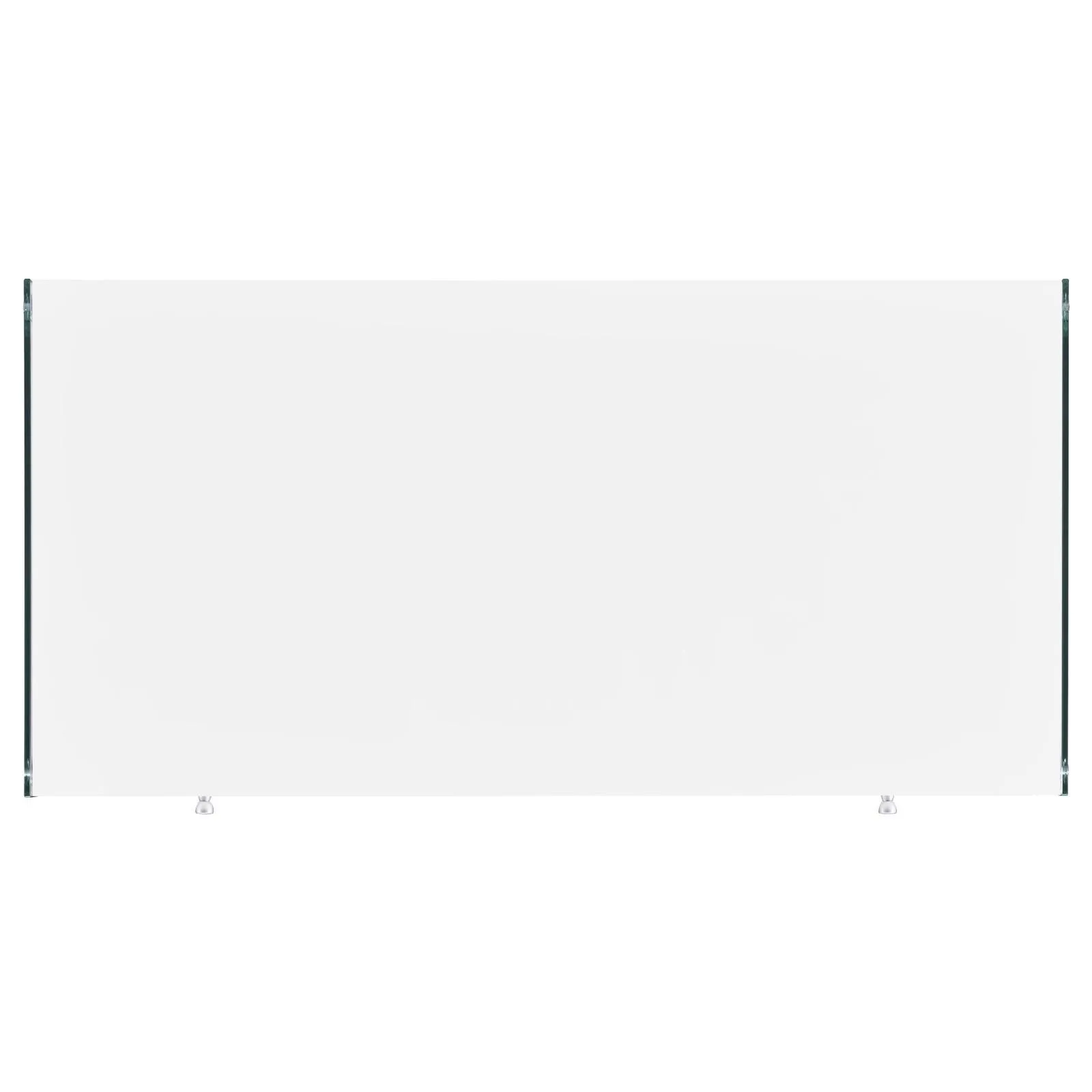 Dobrev Glossy White/Clear 2-Drawer Writing Desk - Image 11