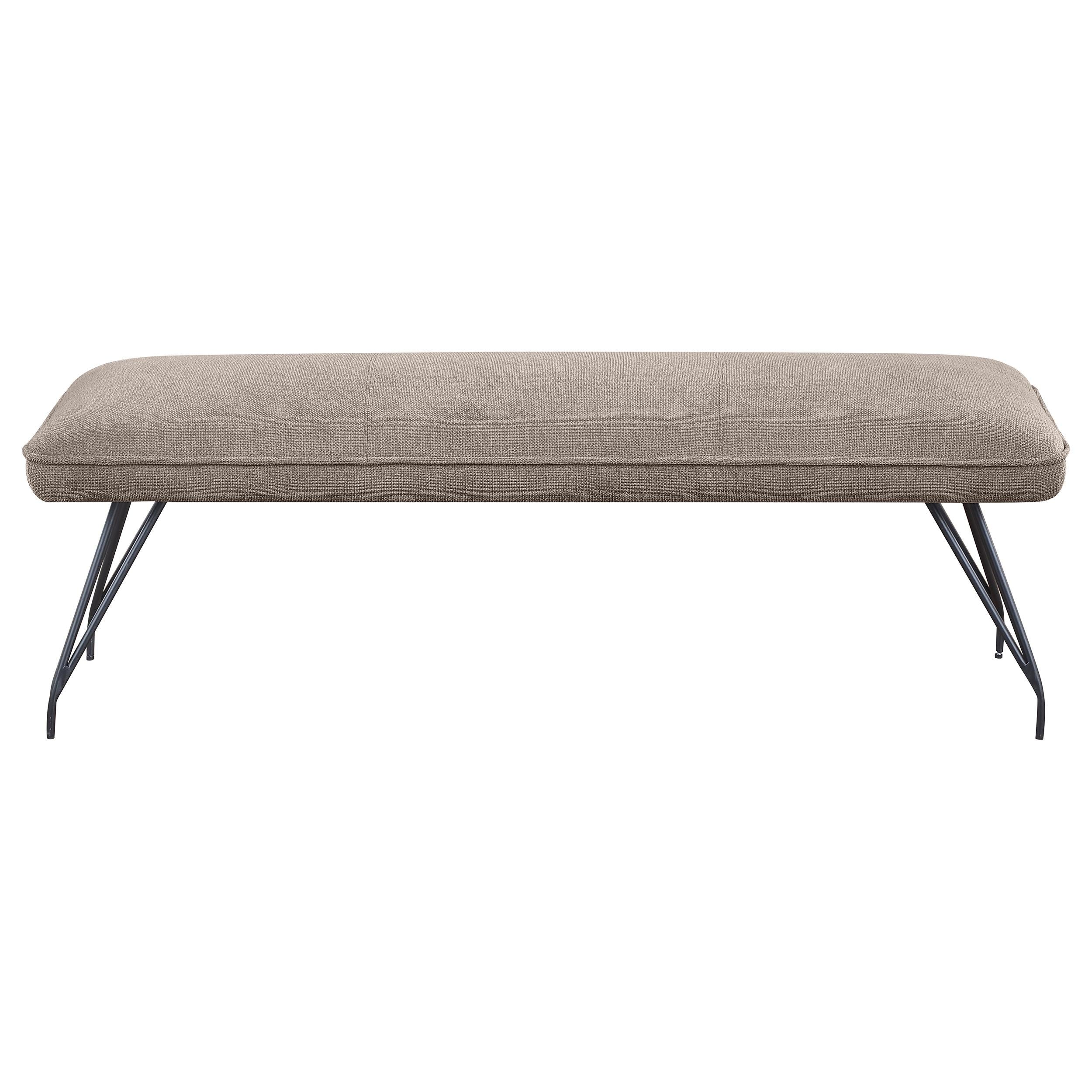 Dodson Taupe Upholstered Dining Bench - Image 3