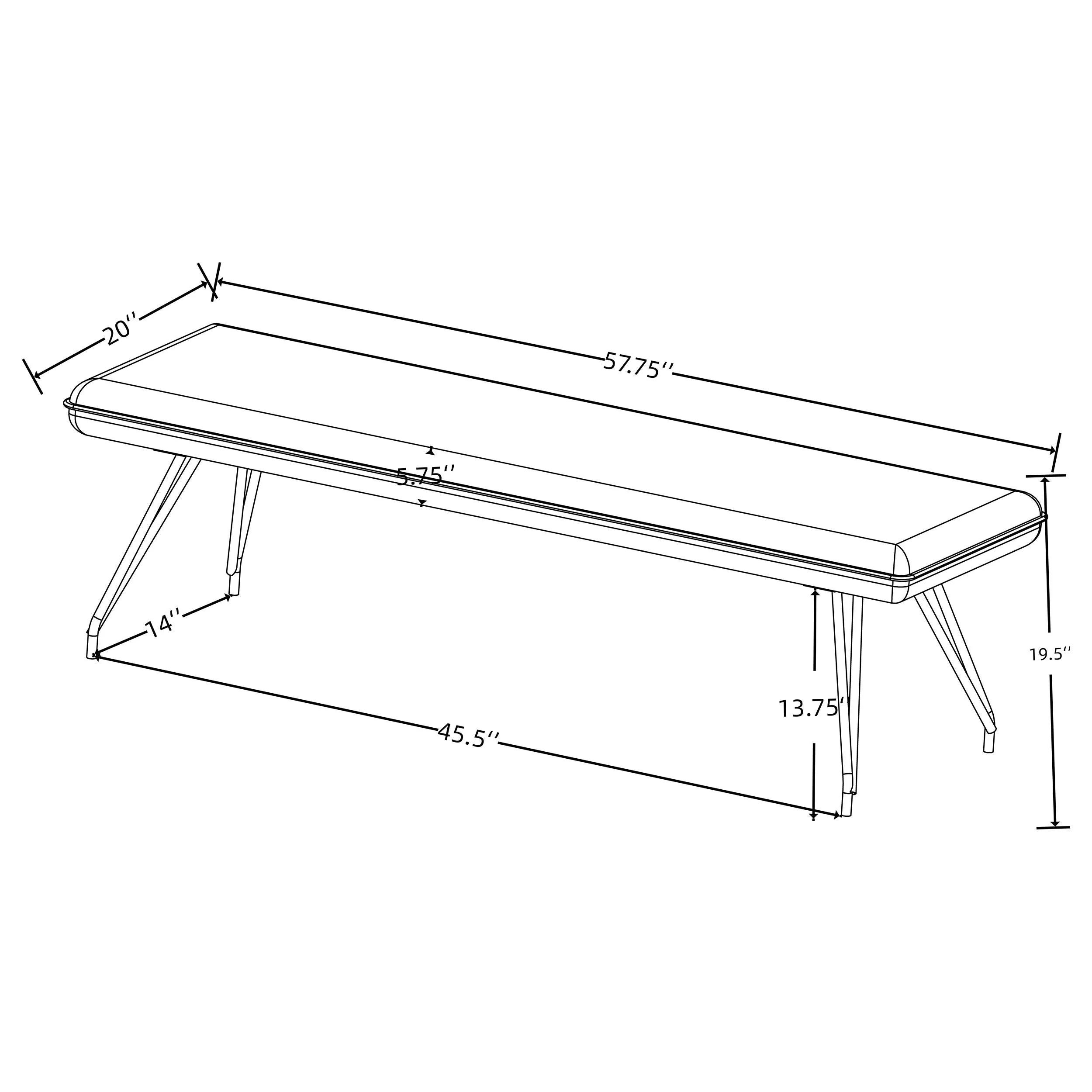 Dodson Taupe Upholstered Dining Bench - Image 7