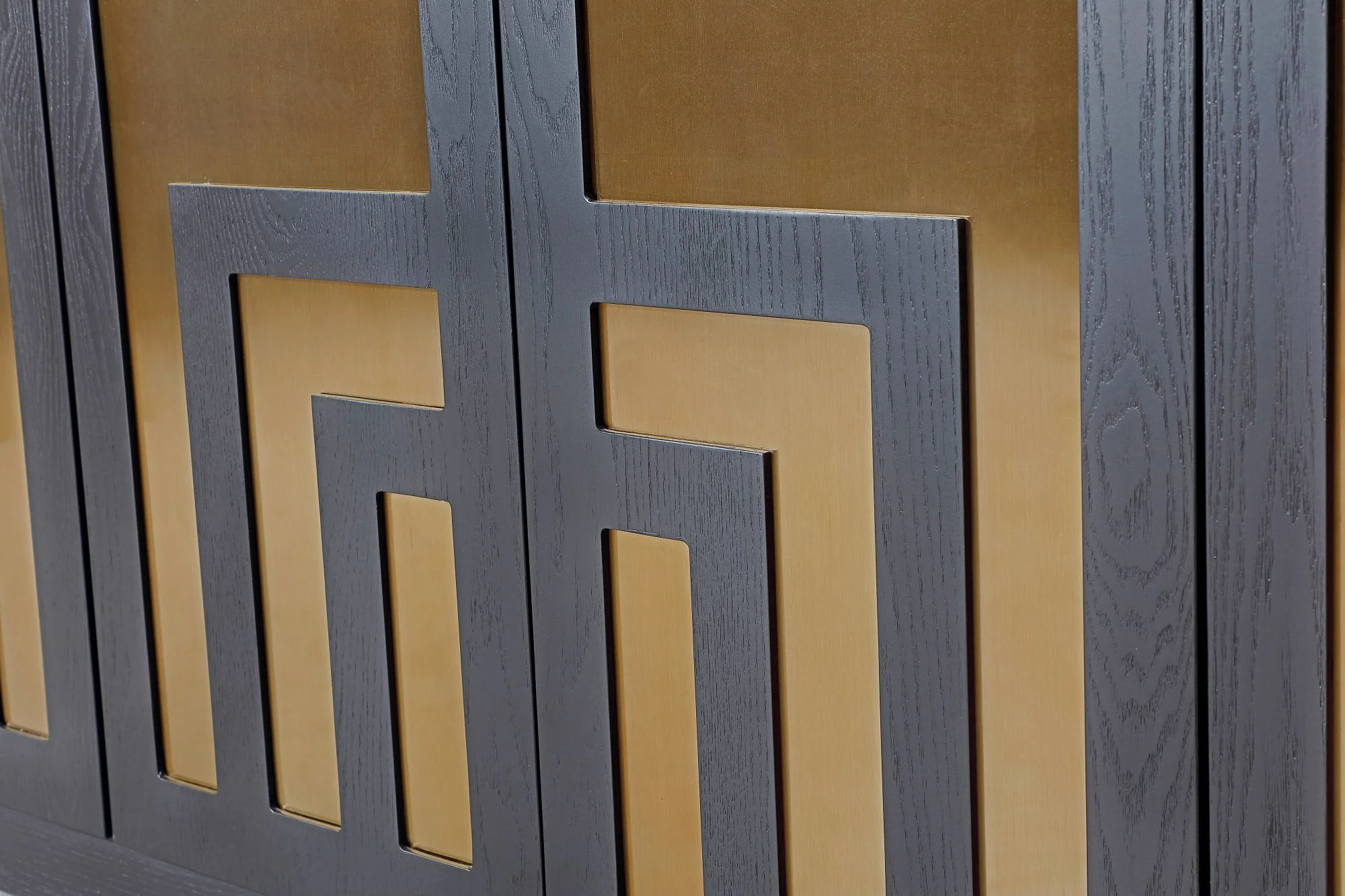 Doheny Black/Brass Wood and Metal Two Door Sideboard - Image 5