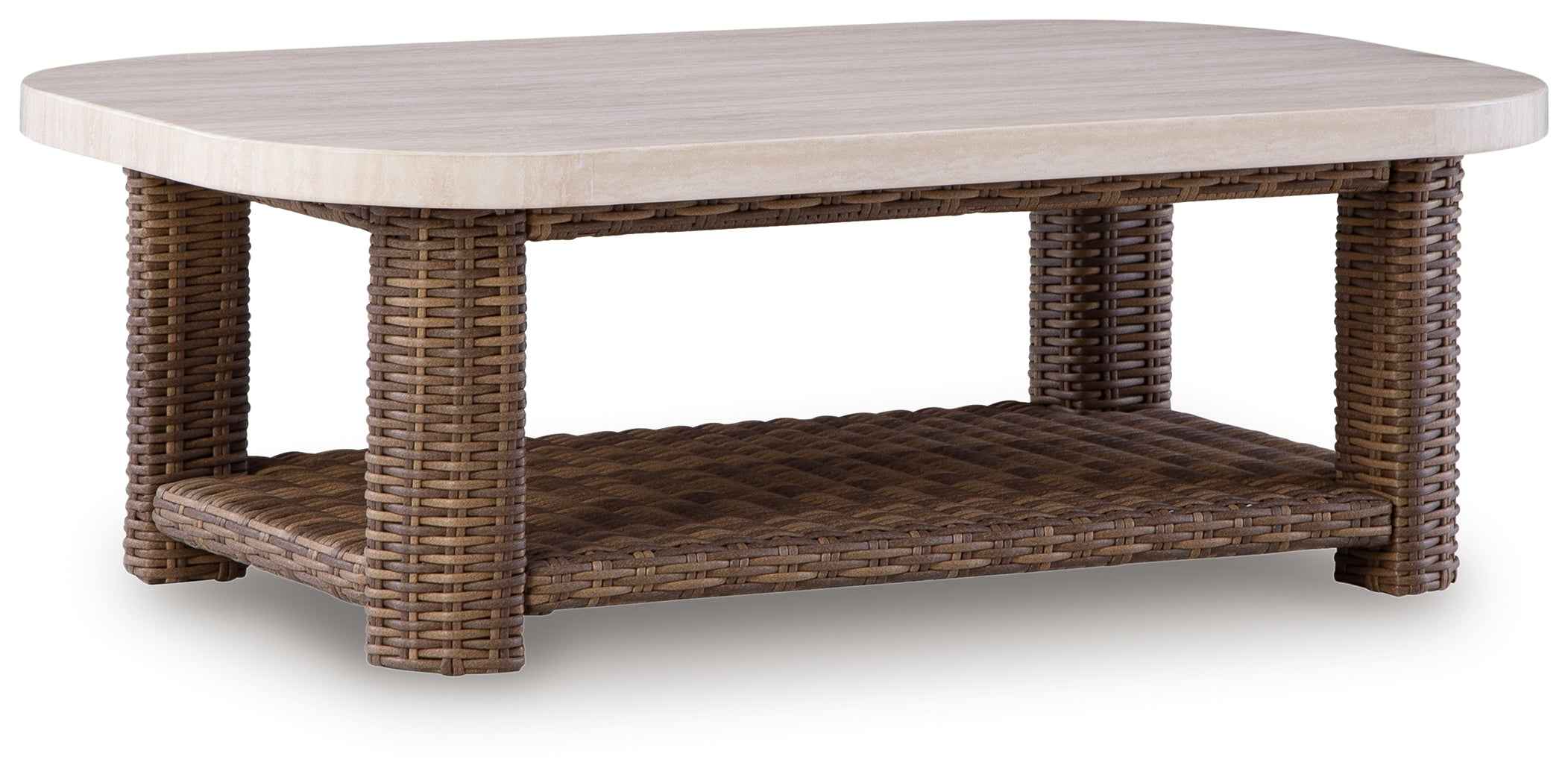 Dolan Creek Beige/Brown Rectangular Cocktail Table - Image 3
