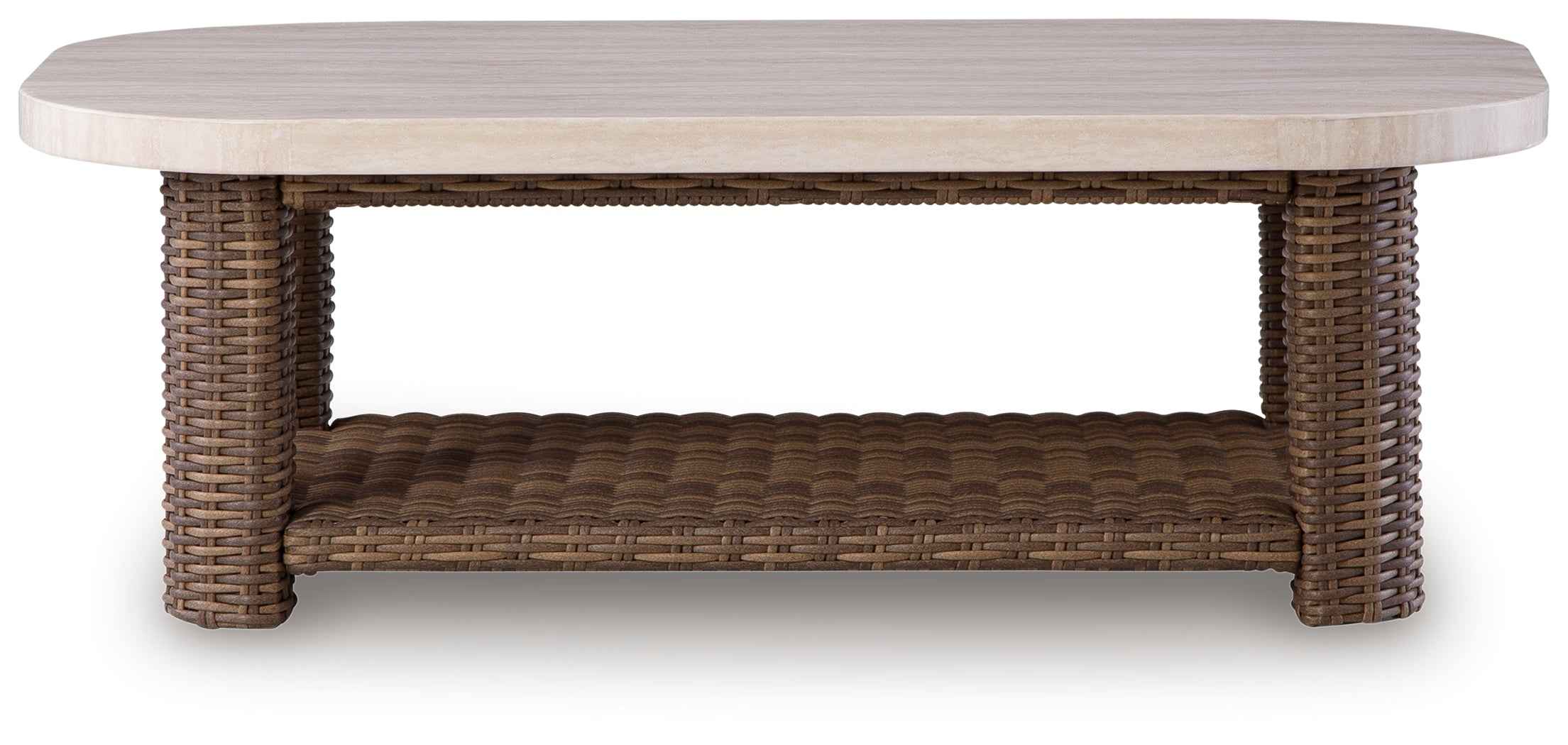 Dolan Creek Beige/Brown Rectangular Cocktail Table - Image 4