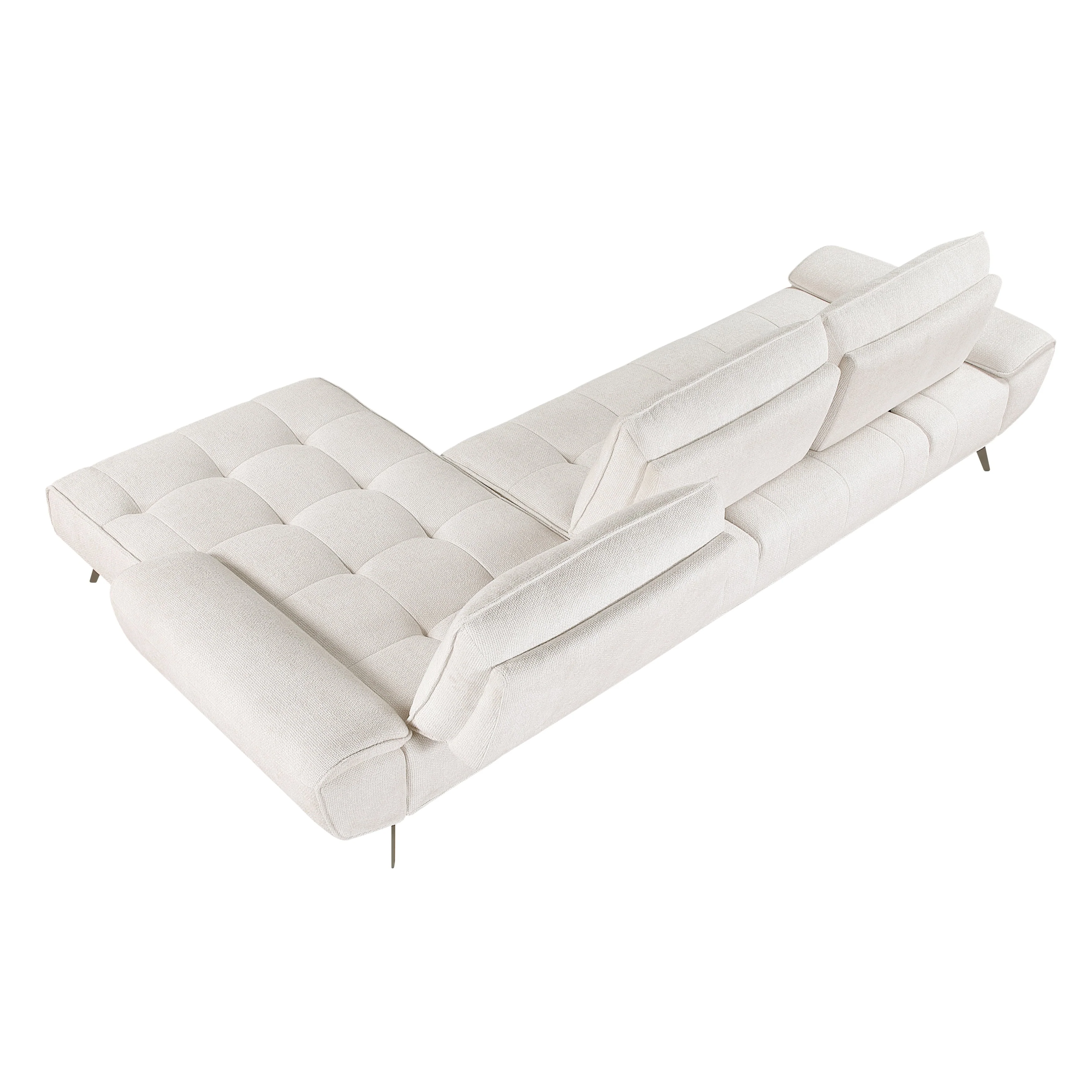 Dominic Beige 2-Piece Sectional with Right Chaise and Dual-position Backs - Image 10