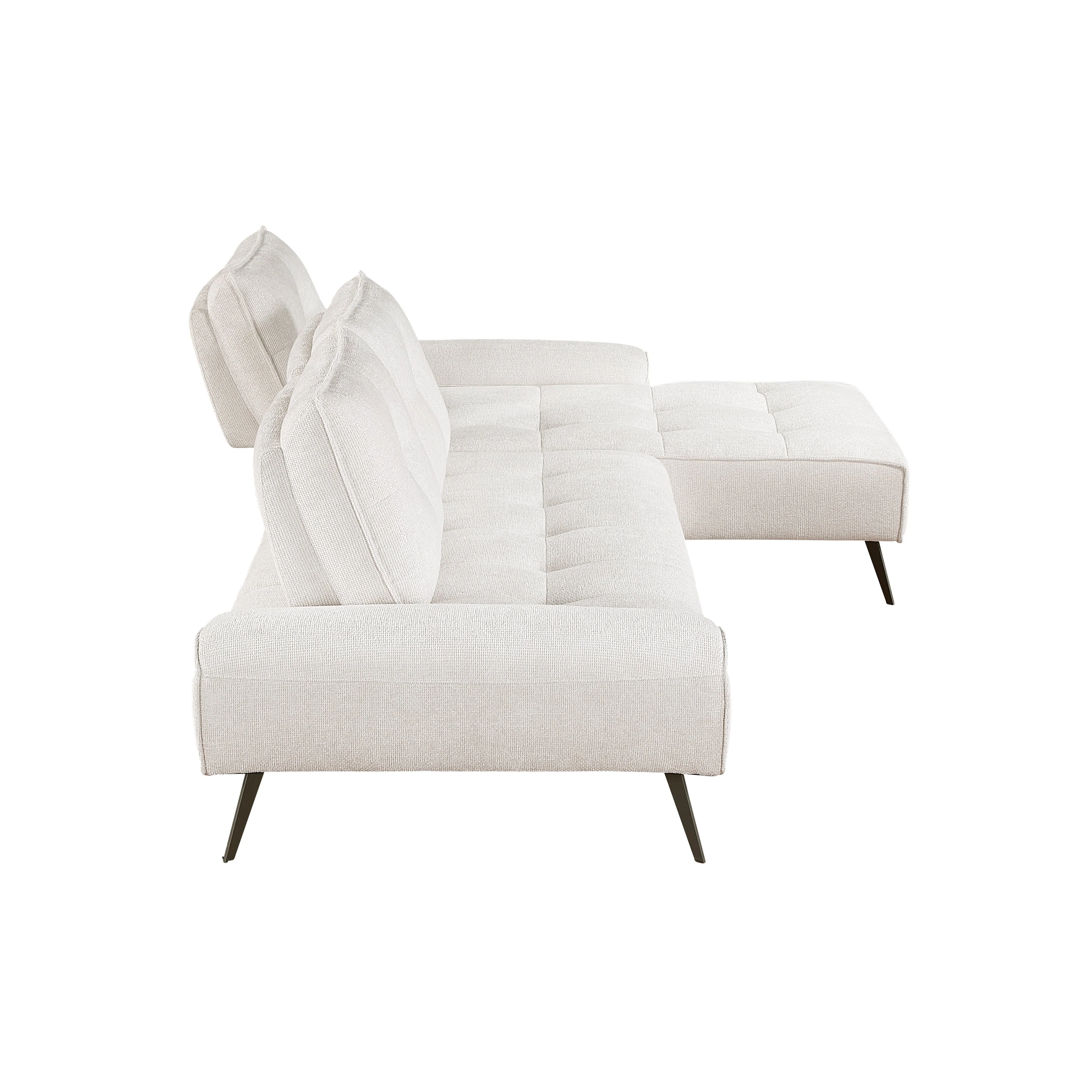 Dominic Beige 2-Piece Sectional with Right Chaise and Dual-position Backs - Image 8