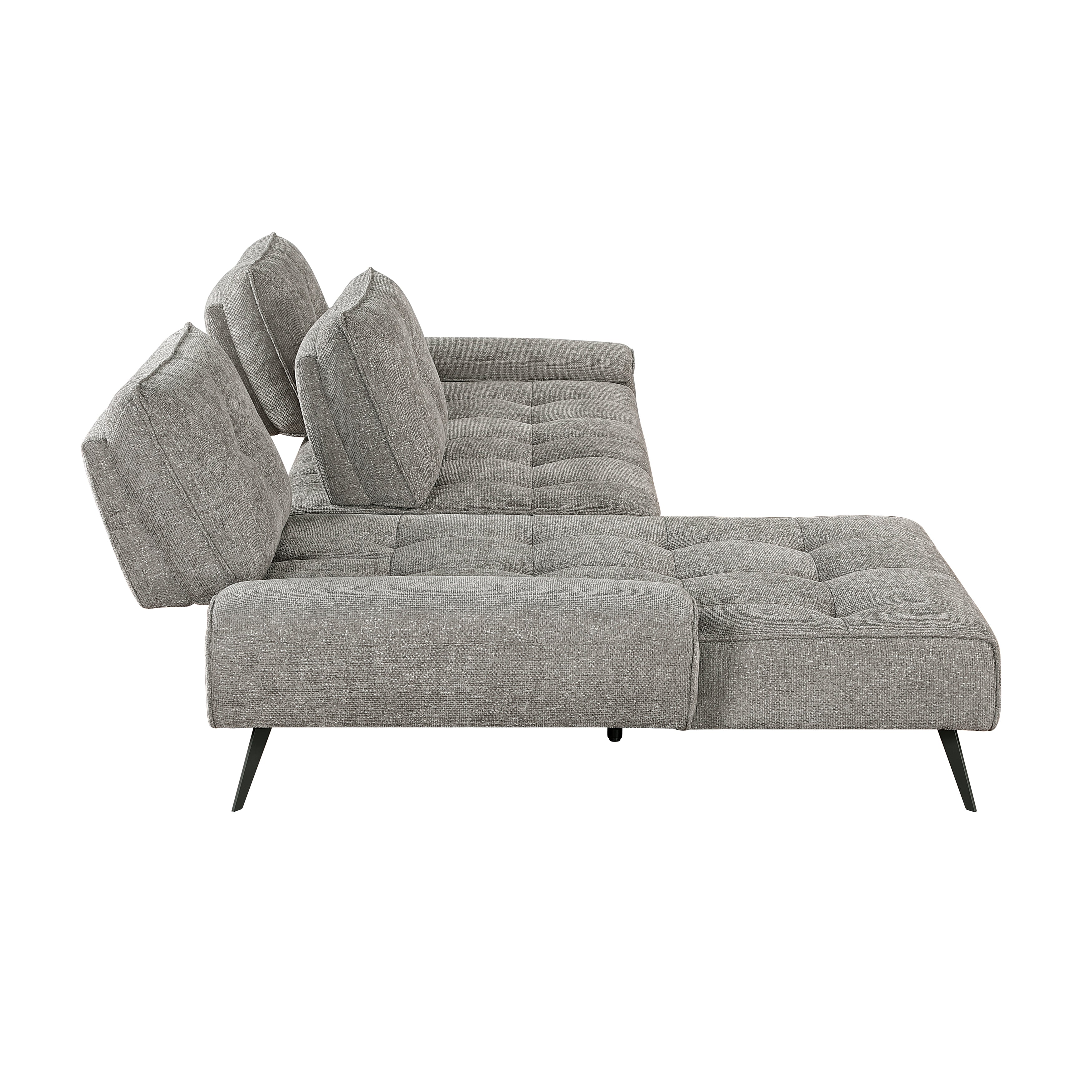 Dominic Dark Gray 2-Piece Sectional with Left Chaise and Dual-position Backs - Image 9