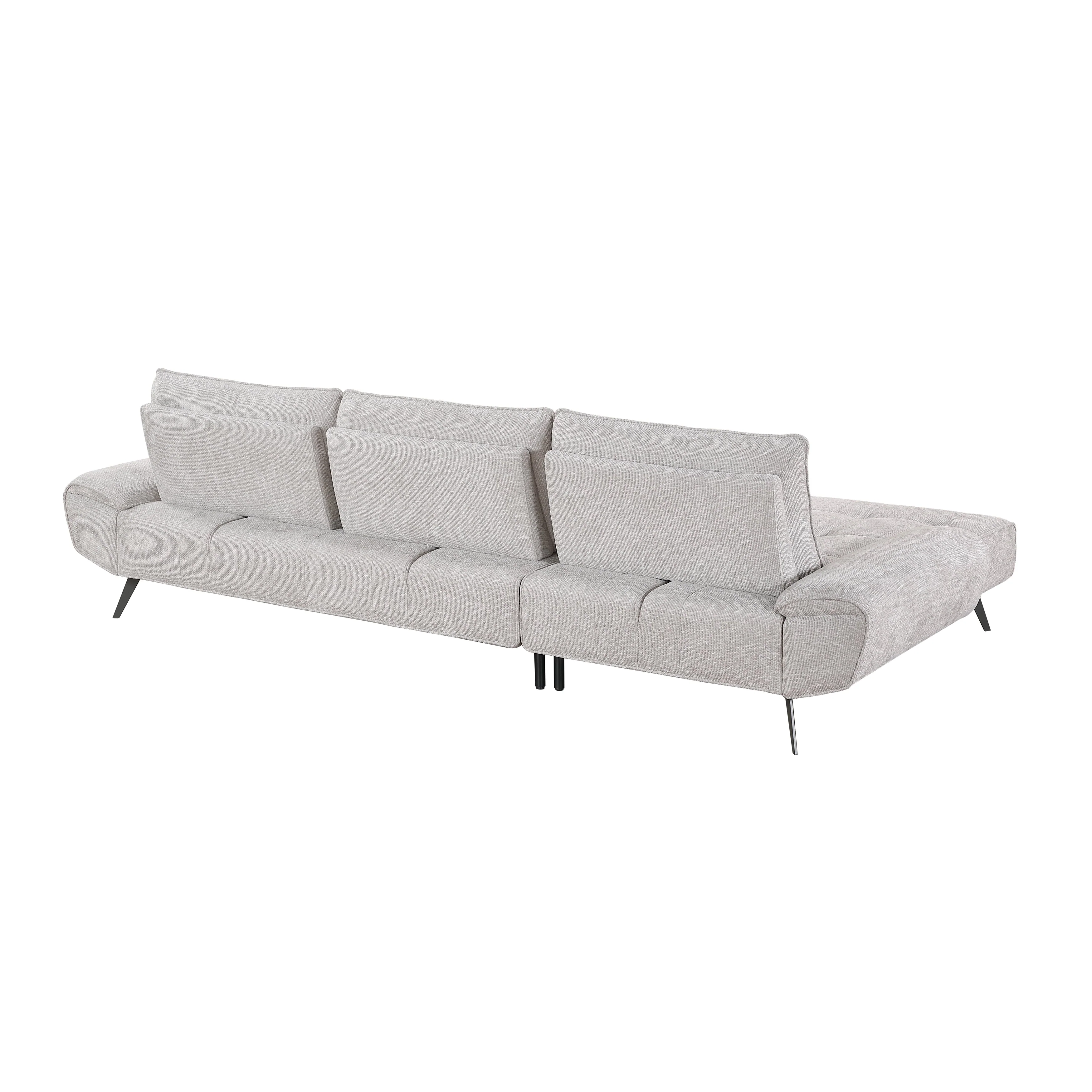 Dominic Light Gray 2-Piece Sectional with Left Chaise and Dual-position Backs - Image 5