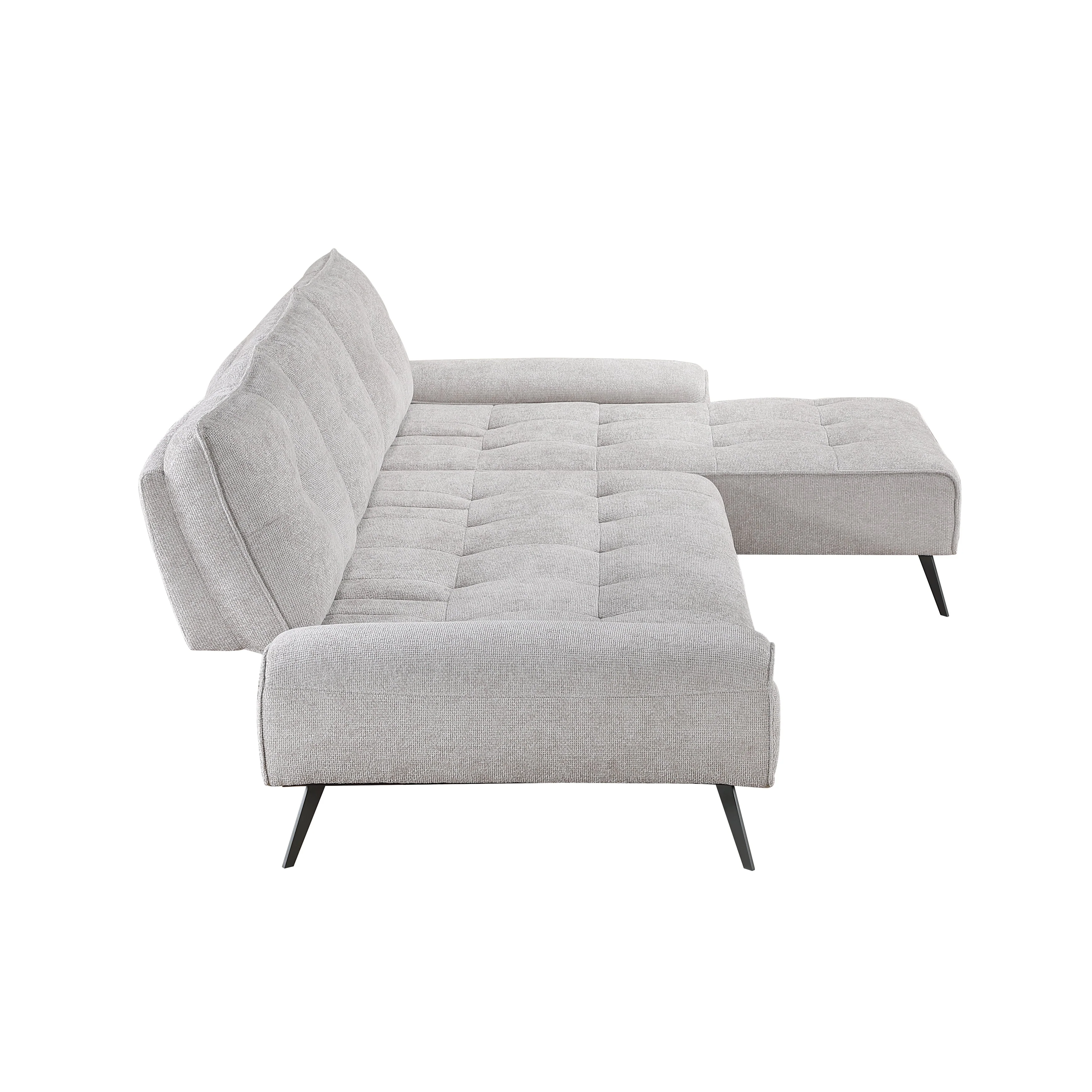 Dominic Light Gray 2-Piece Sectional with Right Chaise and Dual-position Backs - Image 13