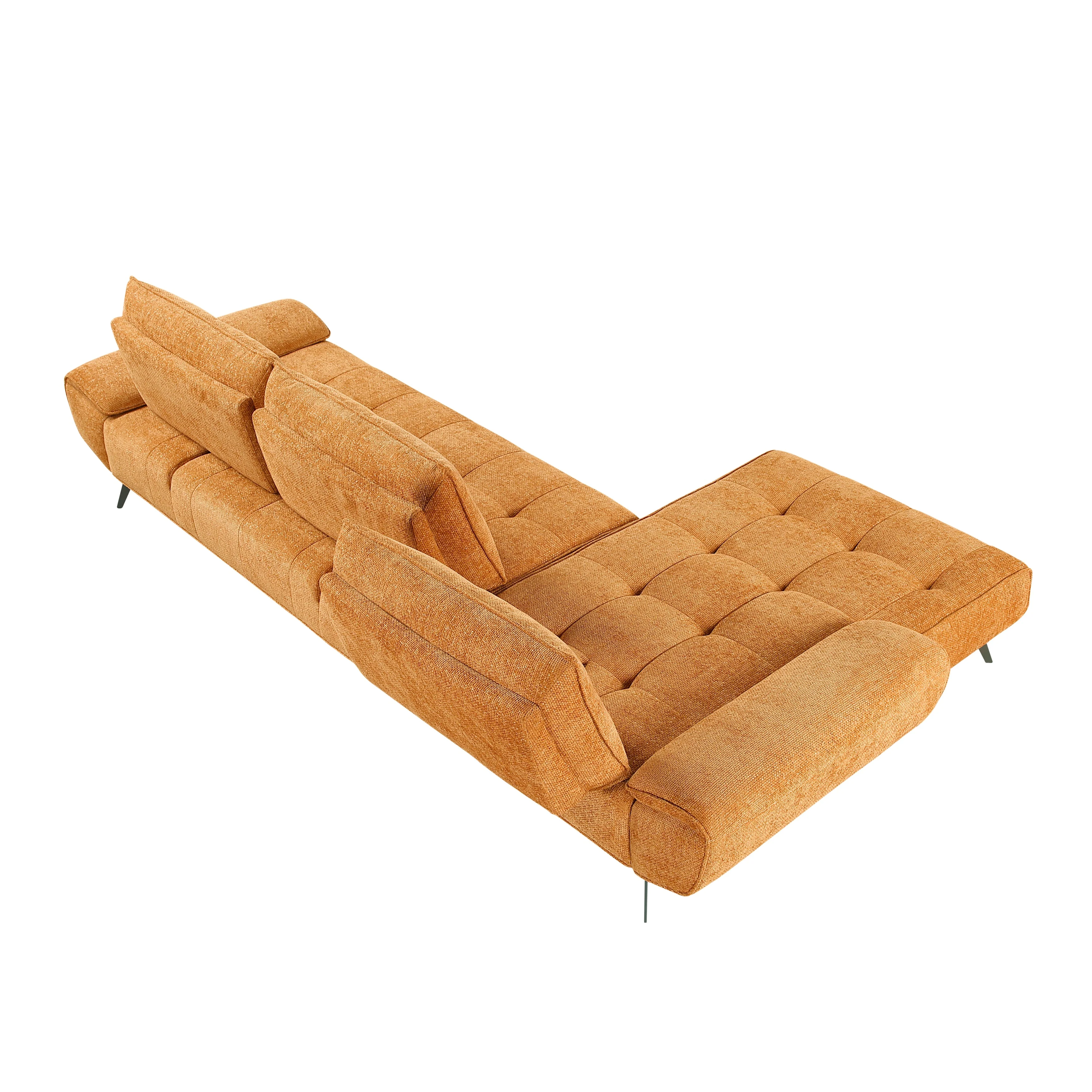 Dominic Orange 2-Piece Sectional with Left Chaise and Dual-position Backs - Image 10