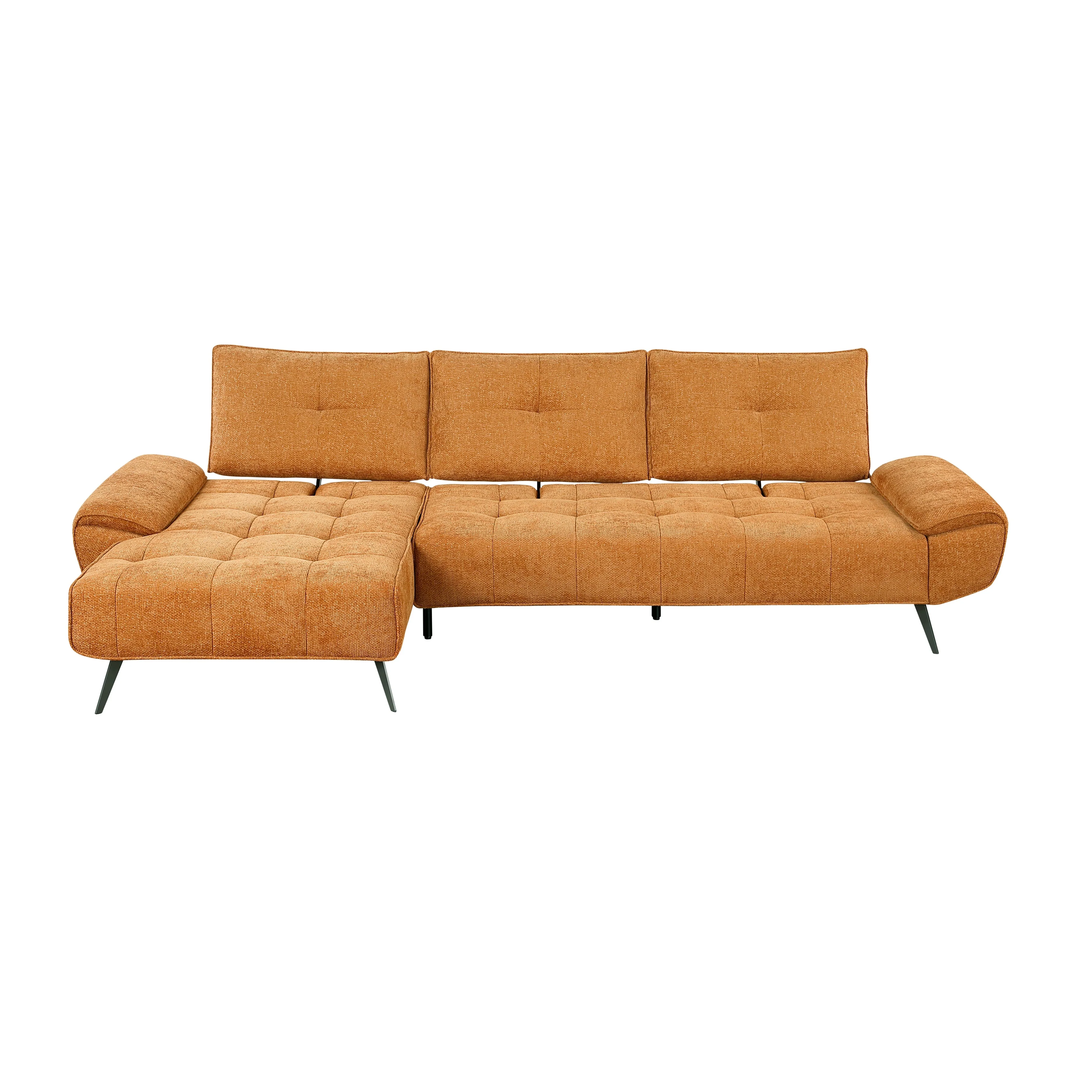 Dominic Orange 2-Piece Sectional with Left Chaise and Dual-position Backs - Image 11