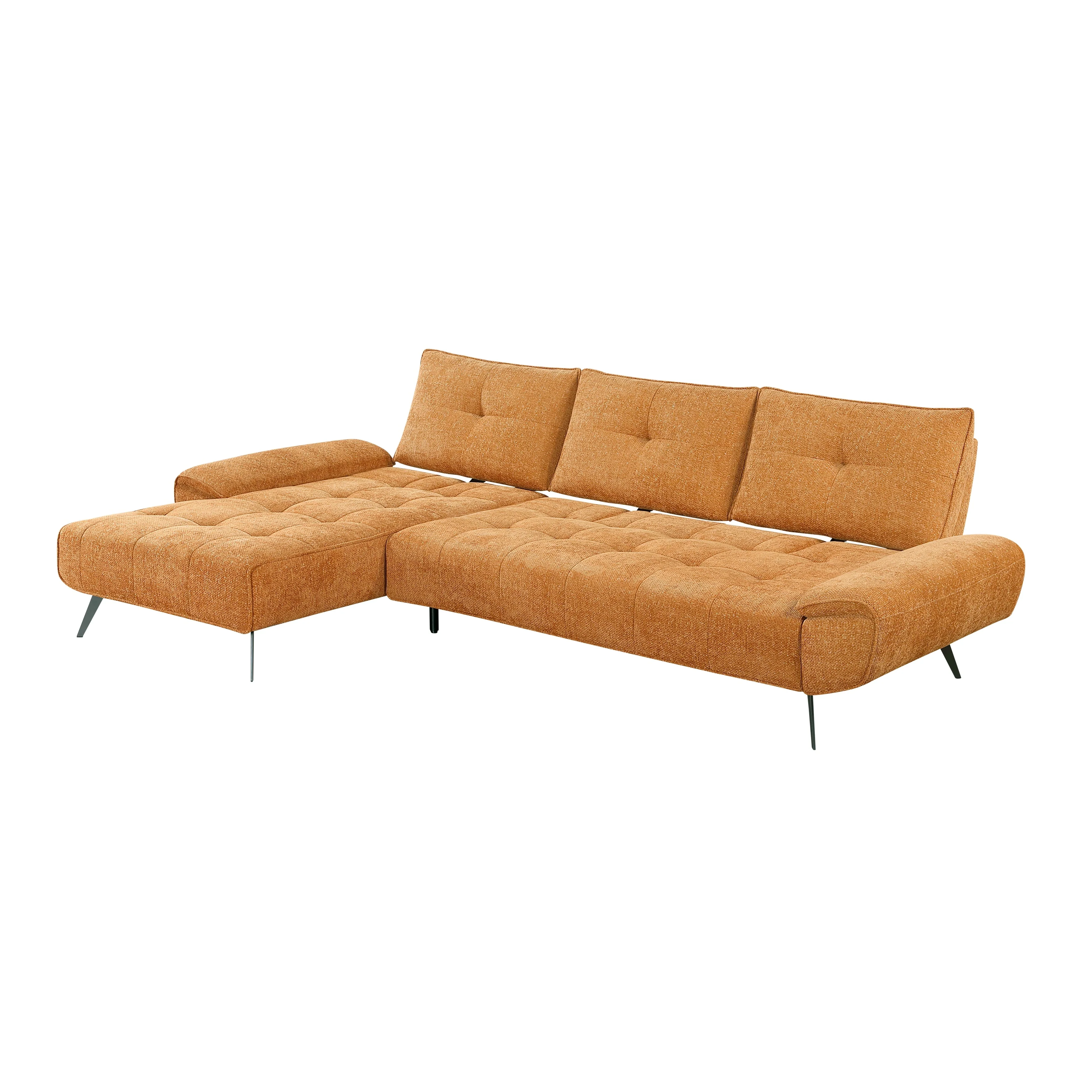 Dominic Orange 2-Piece Sectional with Left Chaise and Dual-position Backs - Image 12