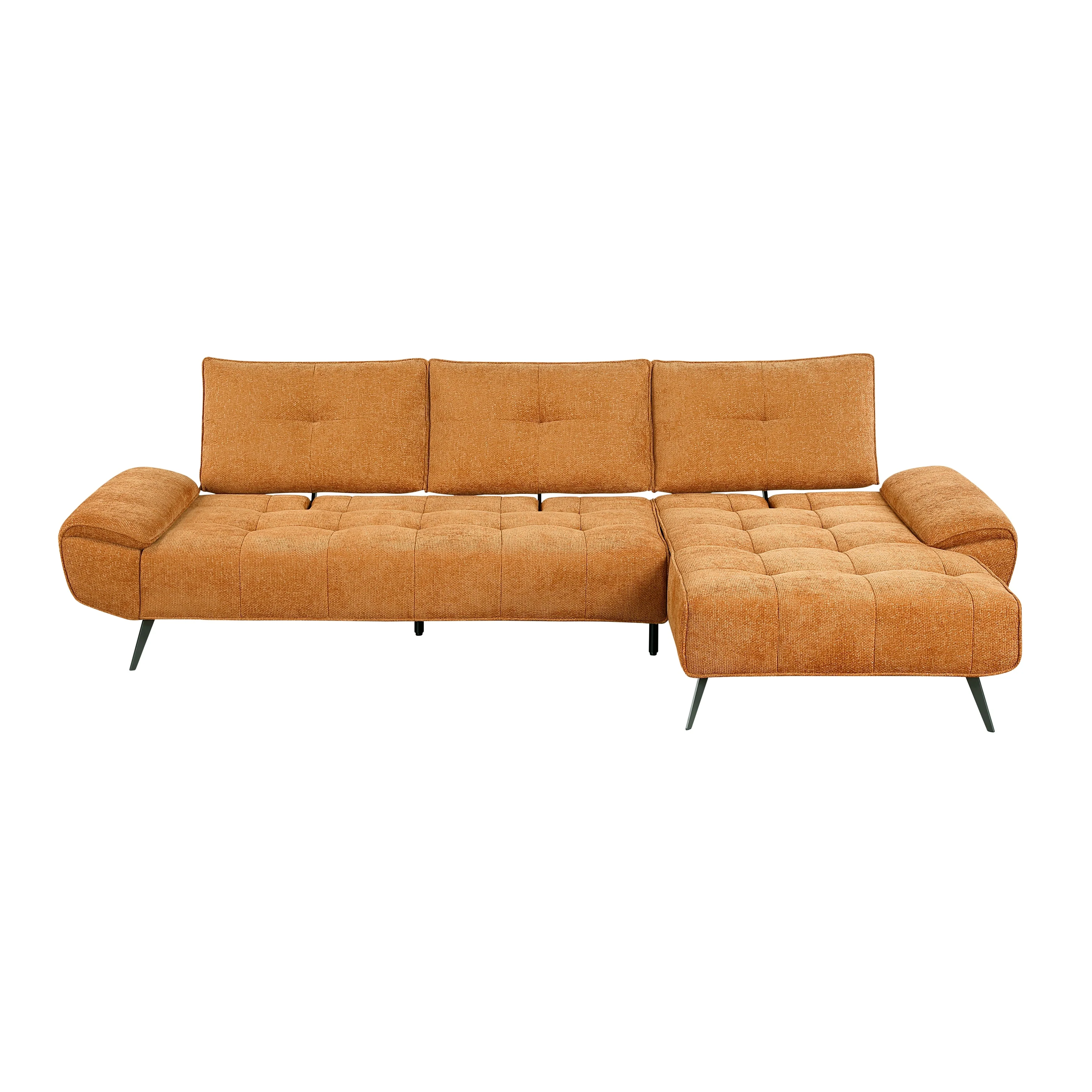 Dominic Orange 2-Piece Sectional with Right Chaise and Dual-position Backs - Image 11