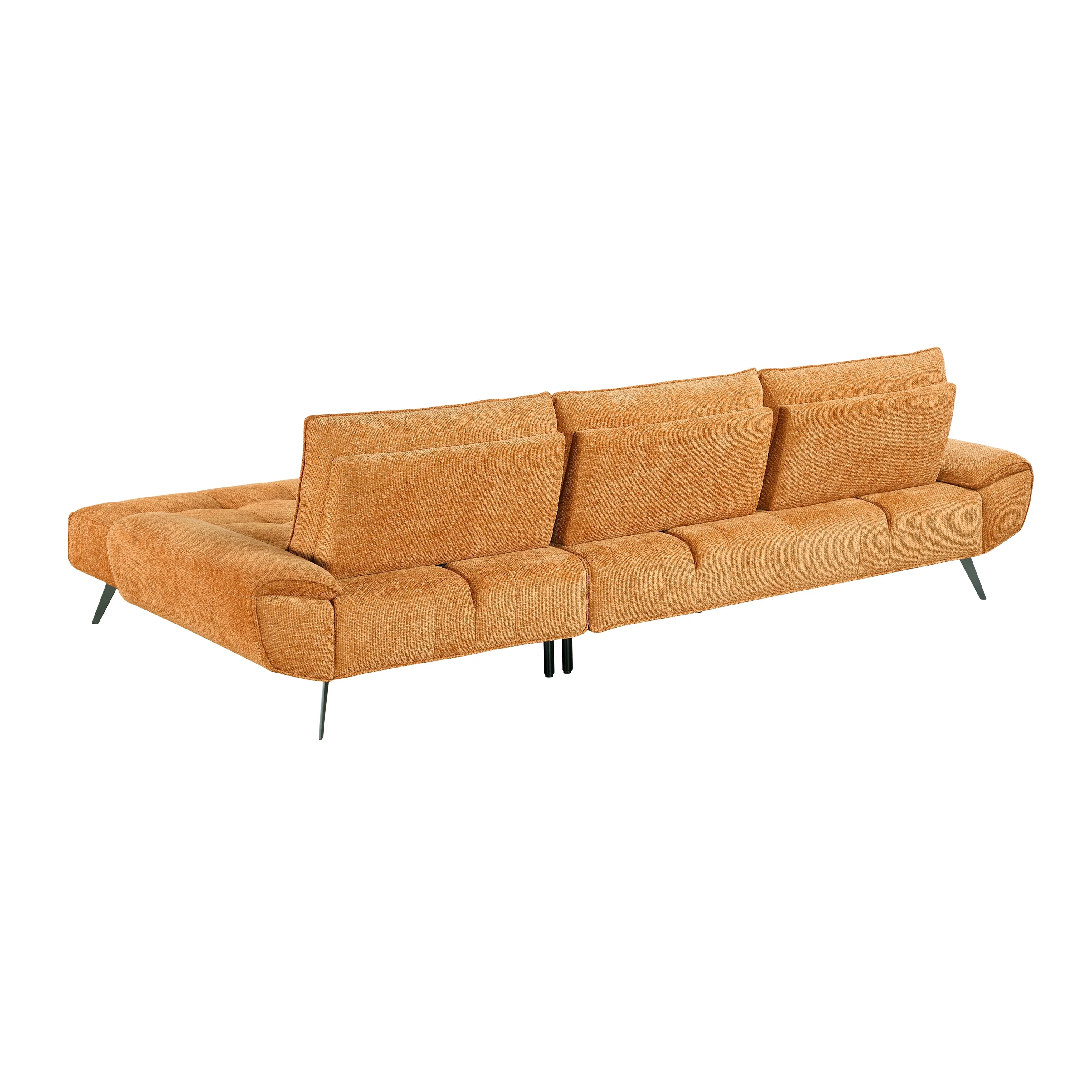 Dominic Orange 2-Piece Sectional with Right Chaise and Dual-position Backs - Image 5