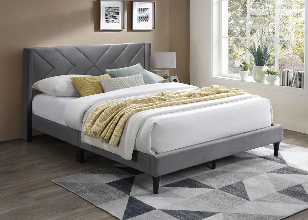 Dona Charcoal King Platform Bed