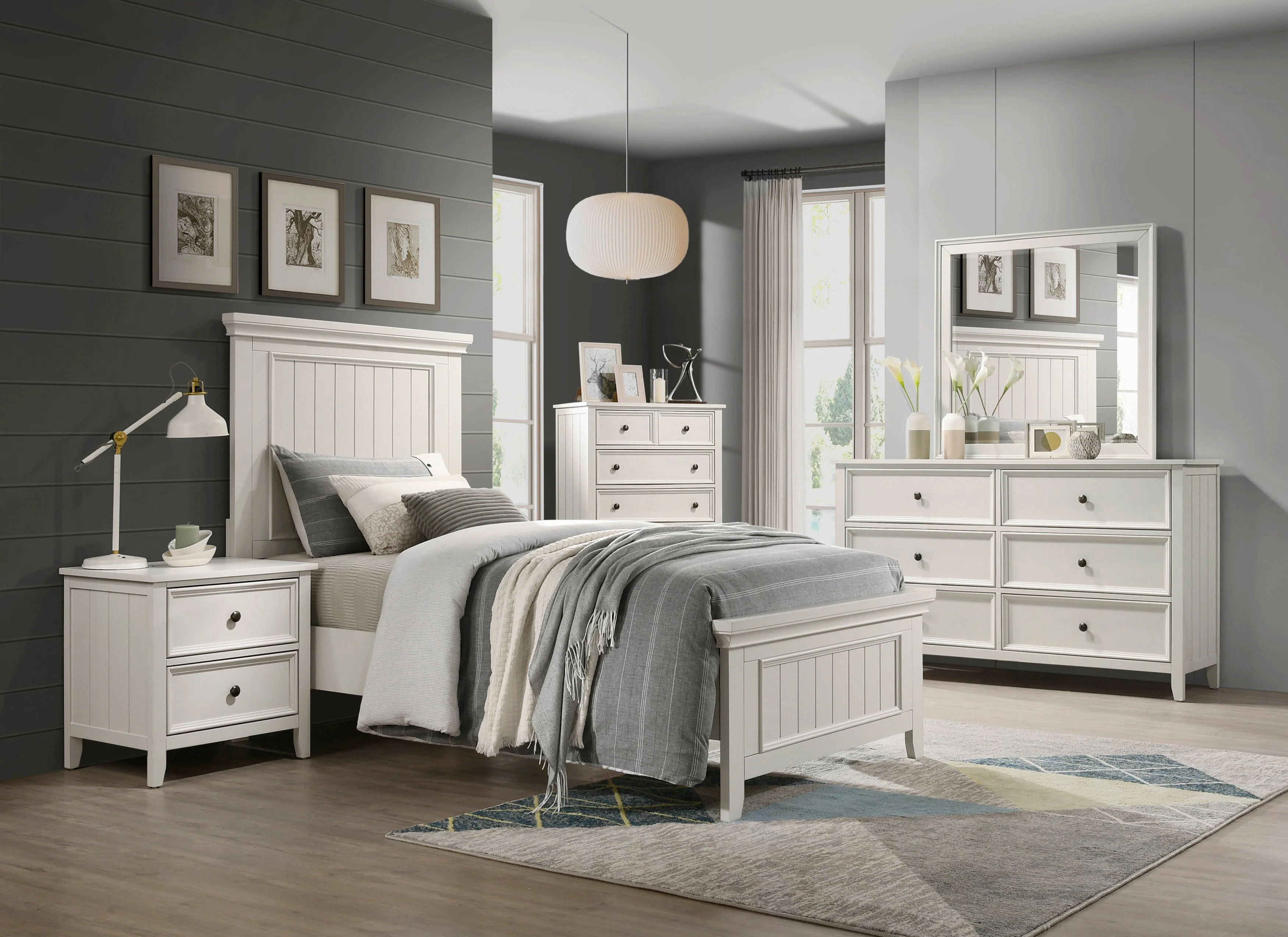 Donahue White Panel Youth Bedroom Set
