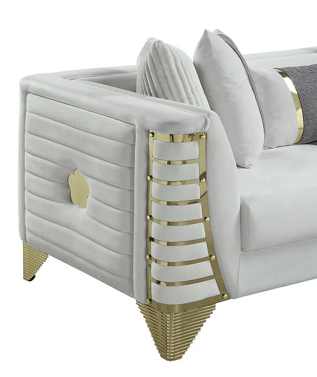 Donovan Cream Living Room Set - Image 6