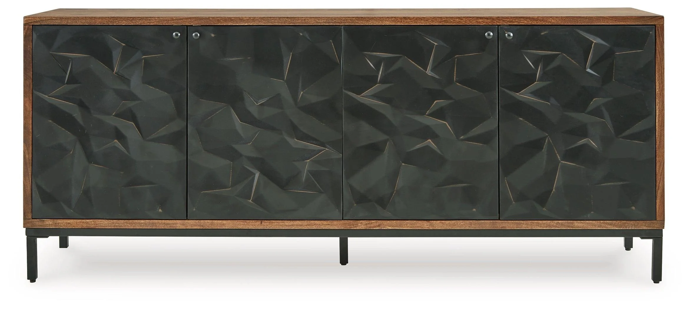 Dorannby Black/Brown Accent Cabinet - Image 3
