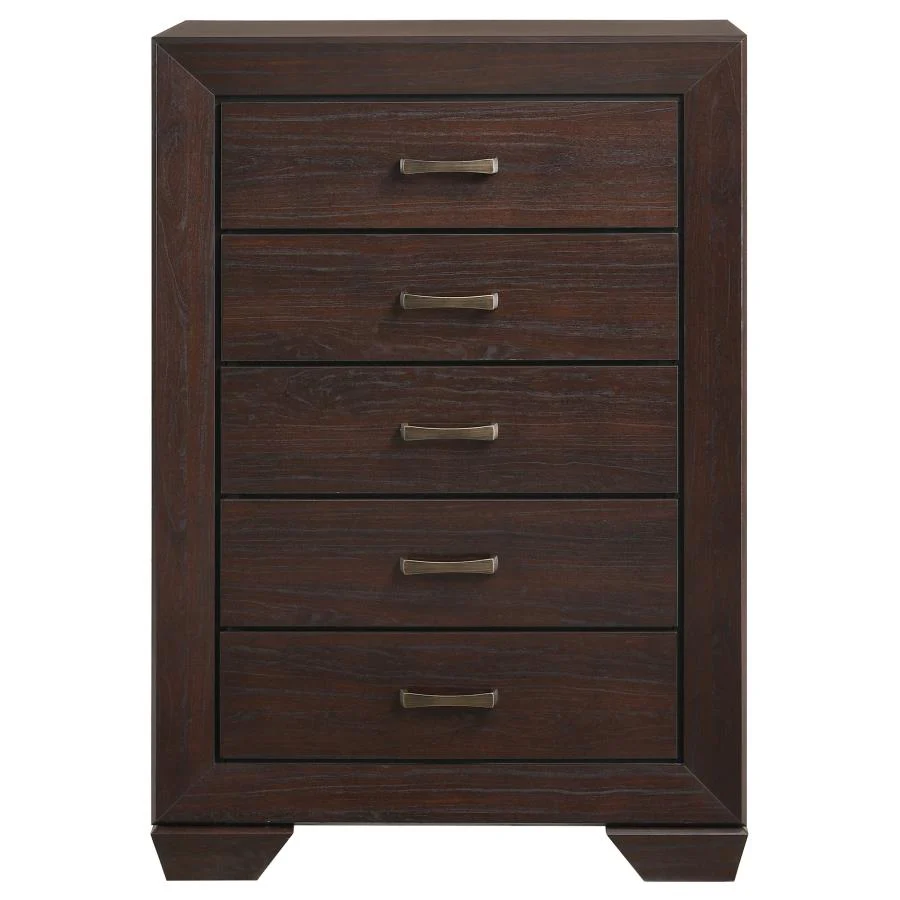 Dorian Brown/Dark Cocoa 5-Piece Eastern King Bedroom Set - Image 13