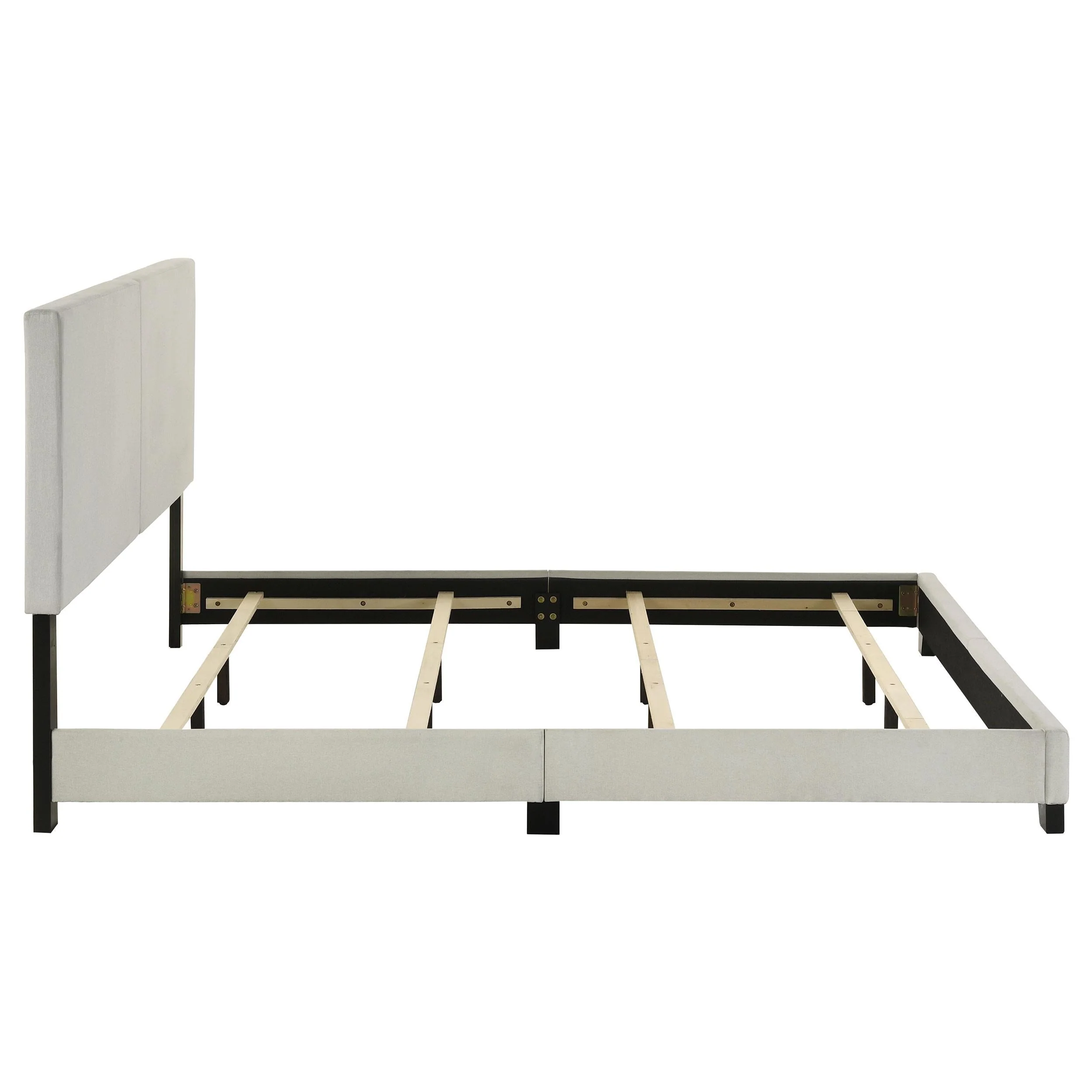 Dorian Cream Upholstered Eastern King Panel Bed - Image 6