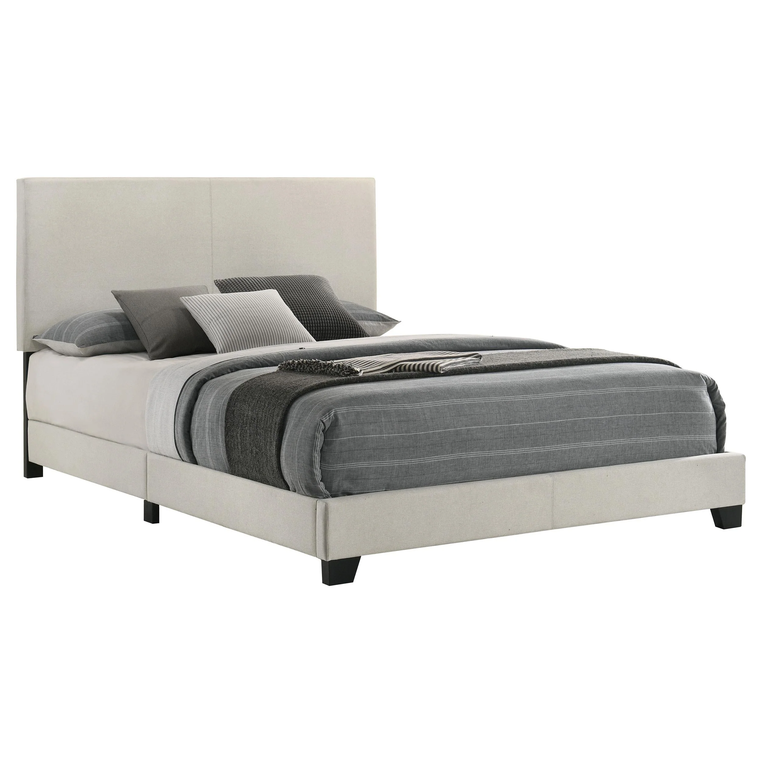 Dorian Cream Upholstered Queen Panel Bed - Image 2