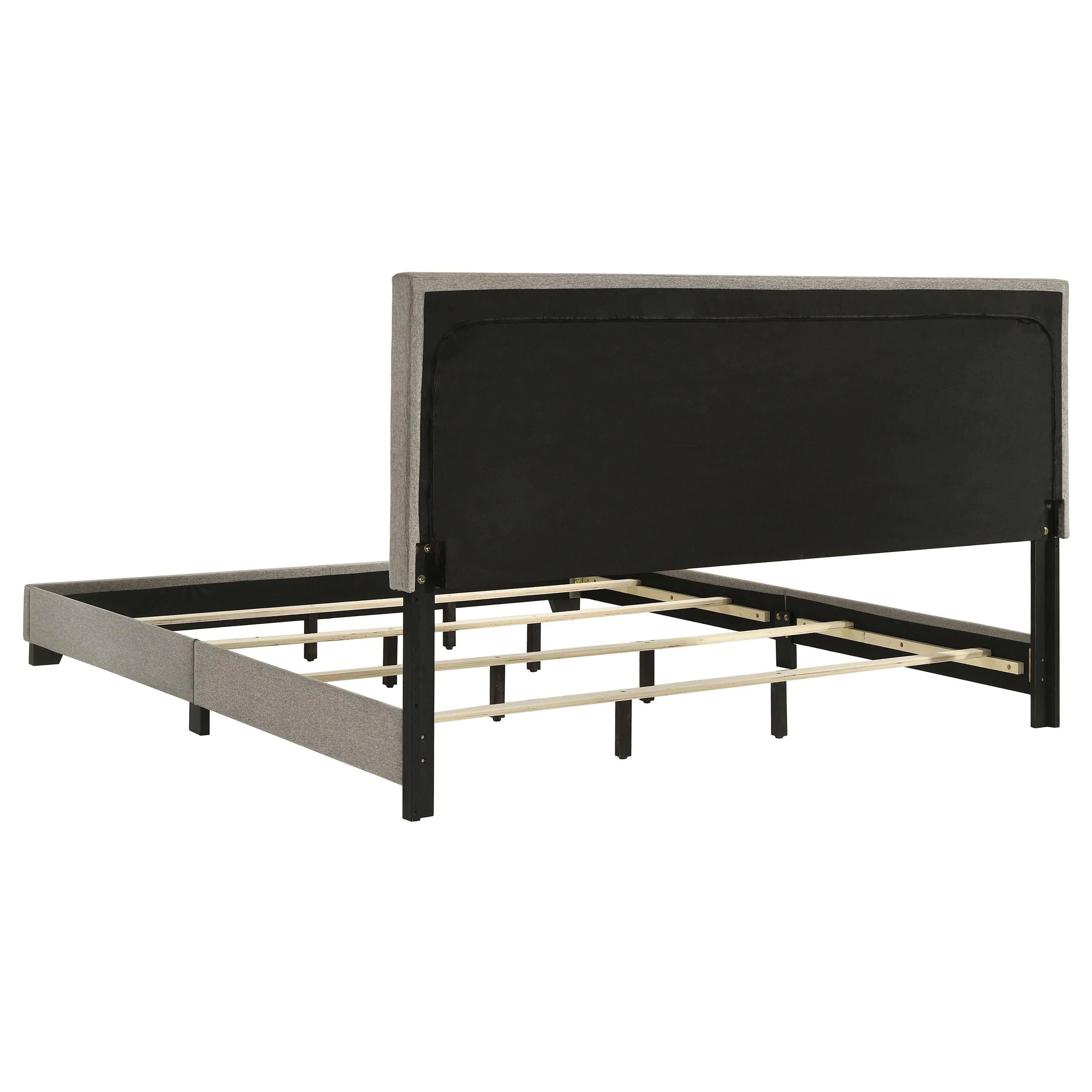 Dorian Taupe Upholstered California King Panel Bed - Image 5