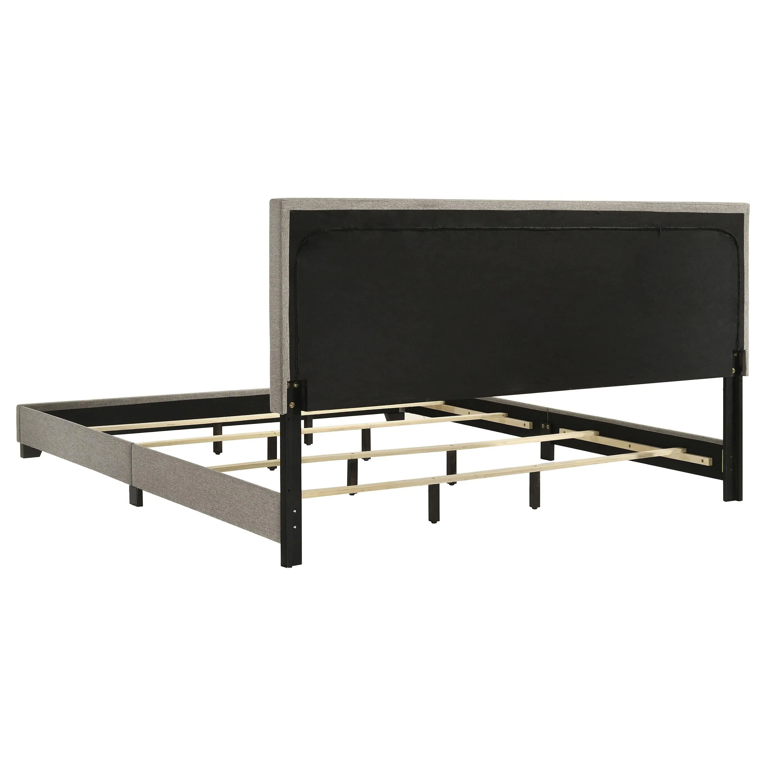 Dorian Taupe Upholstered Eastern King Panel Bed - Image 5