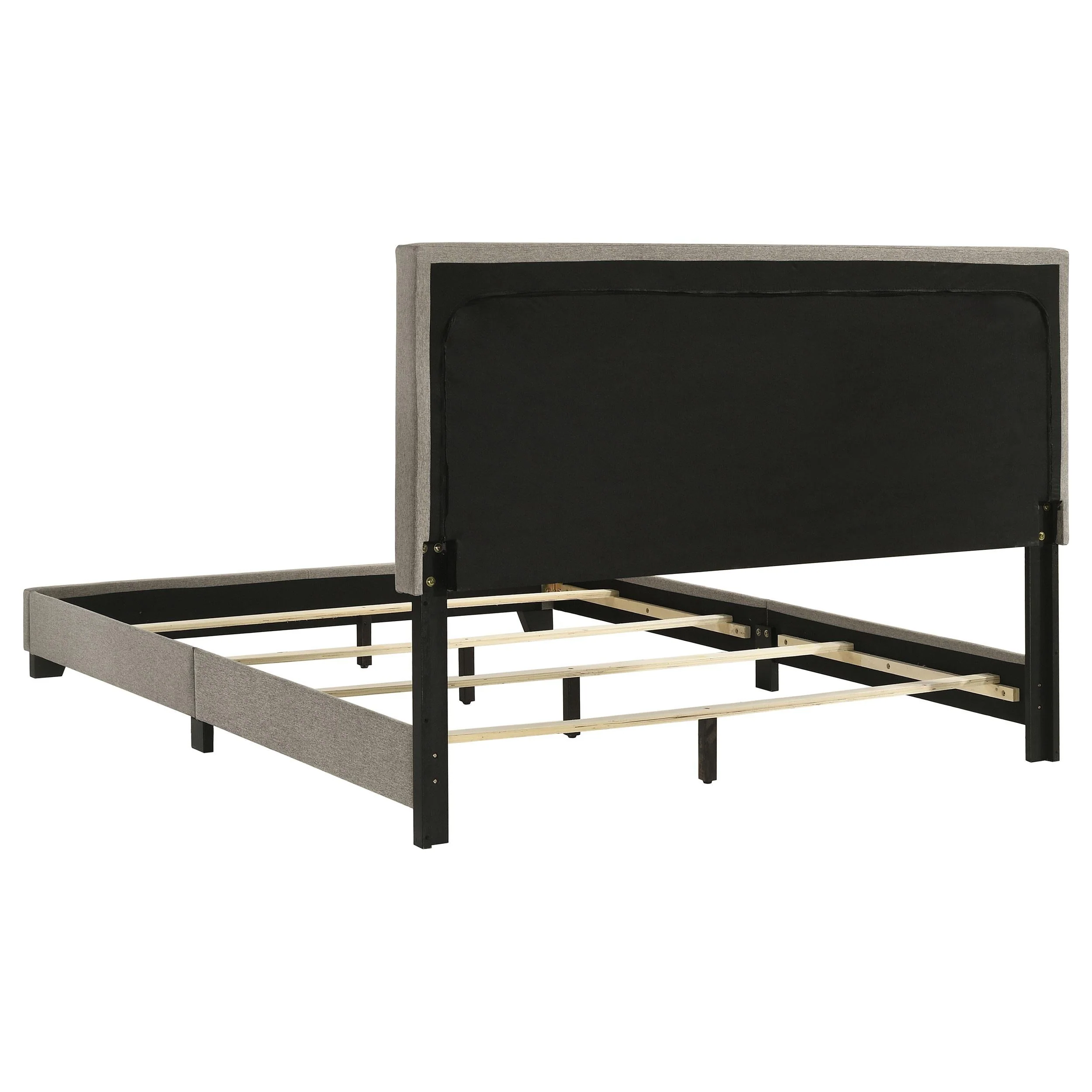 Dorian Taupe Upholstered Queen Panel Bed - Image 5