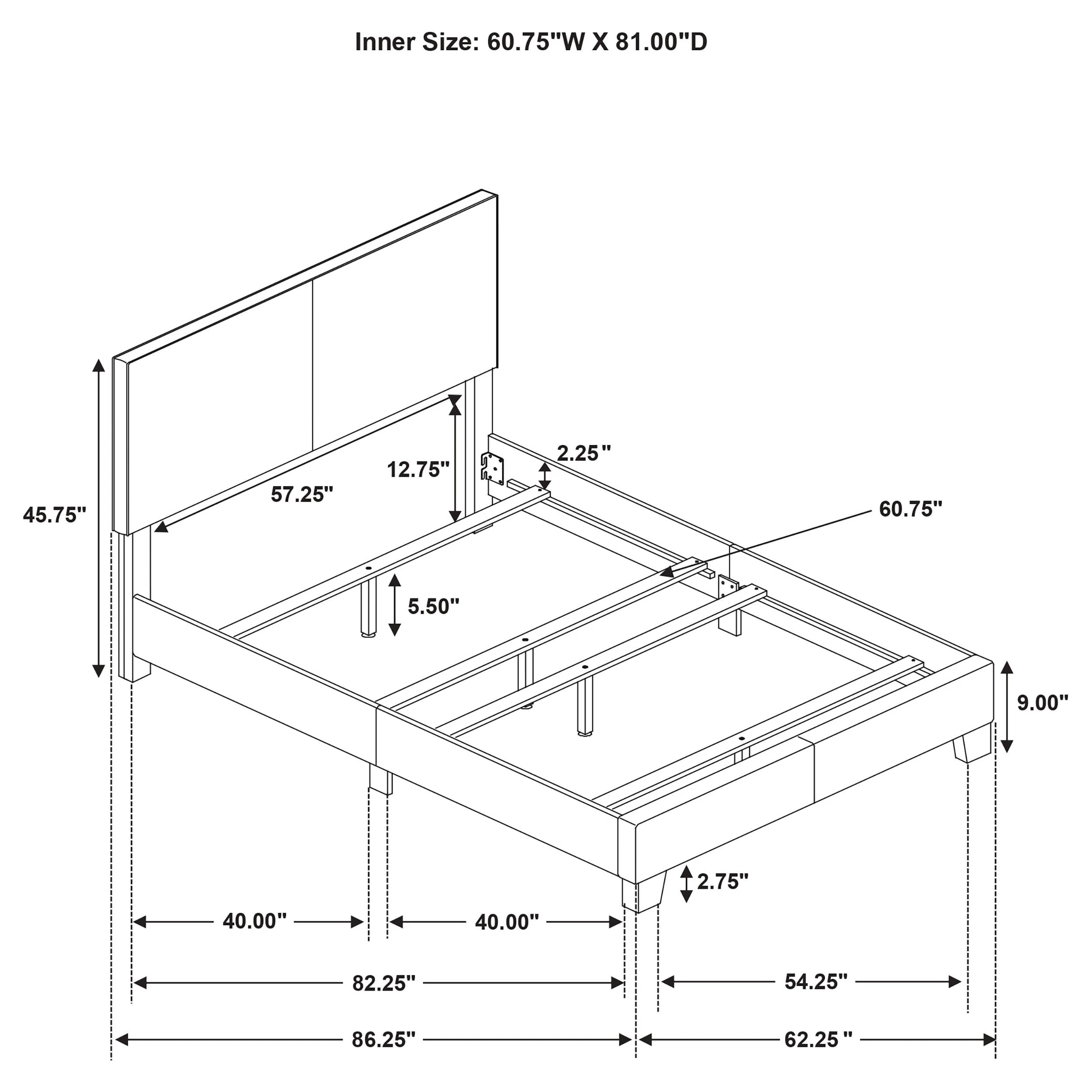 Dorian Taupe Upholstered Queen Panel Bed - Image 8